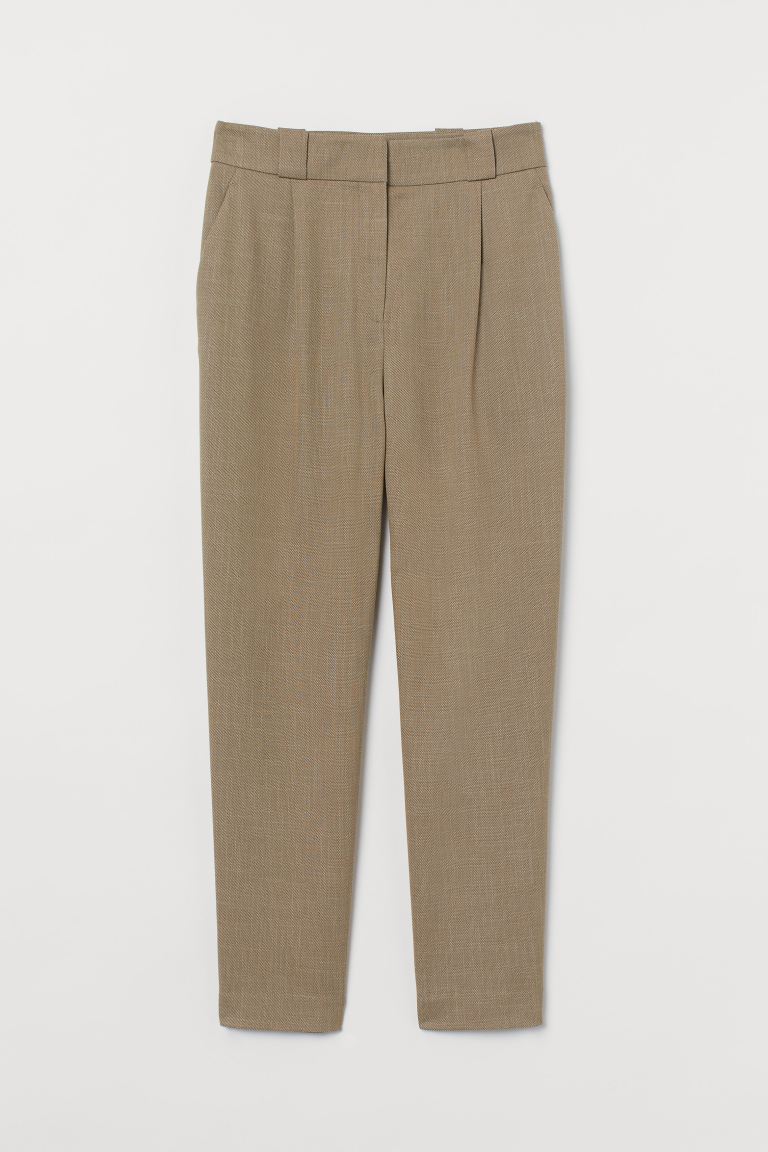 

Слаксы H&M  Зеленый хаки меланж, Слаксы H&M 38 Зеленый хаки меланж