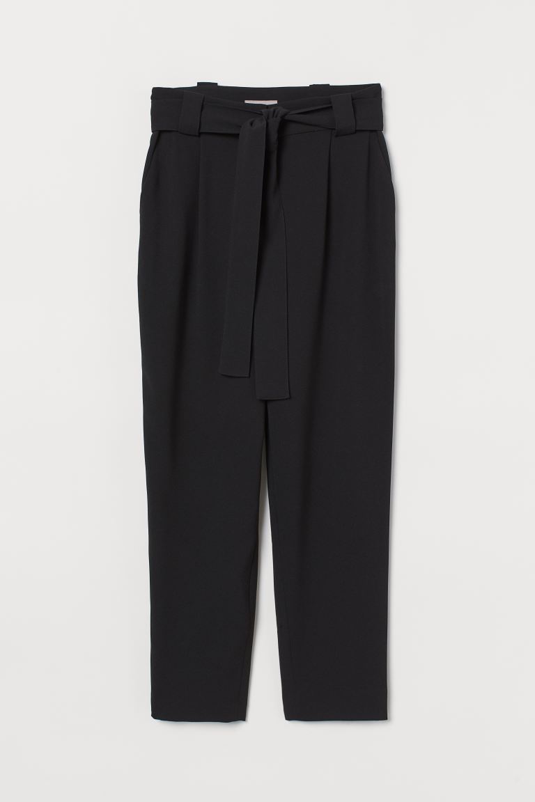 

Укороченные брюки H&M  Черный, Укороченные брюки H&M 38 Черный