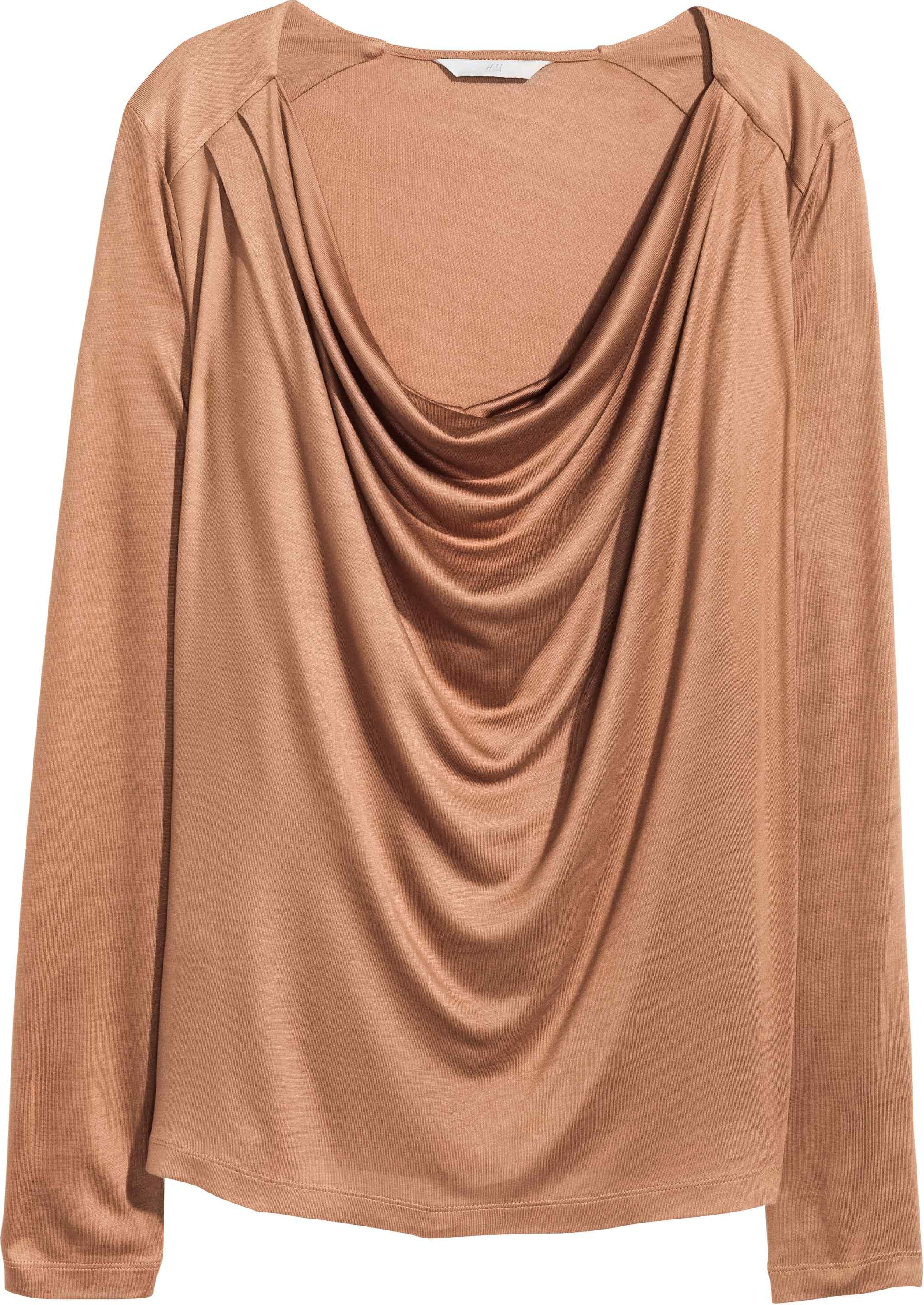 

Лонгслив H&M 4272874-ACWQ XS Светло-коричневый
