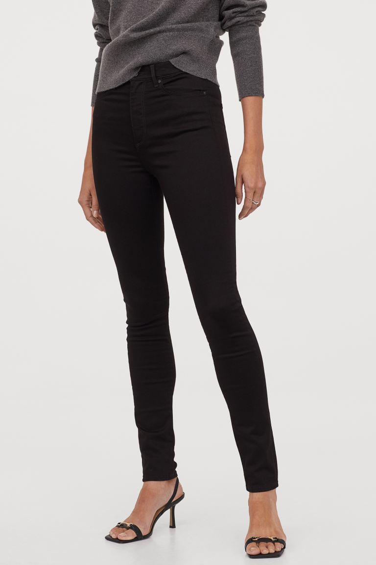 

Джинсы Shaping Skinny High H&M / Черный/No fade black, Джинсы Shaping Skinny High H&M 25/30 Черный/No fade black