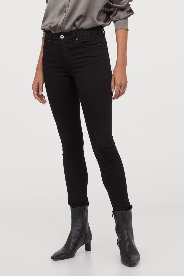 

Джинсы Shaping Skinny Regular H&M / Черный/No fade black, Джинсы Shaping Skinny Regular H&M 26/28 Черный/No fade black