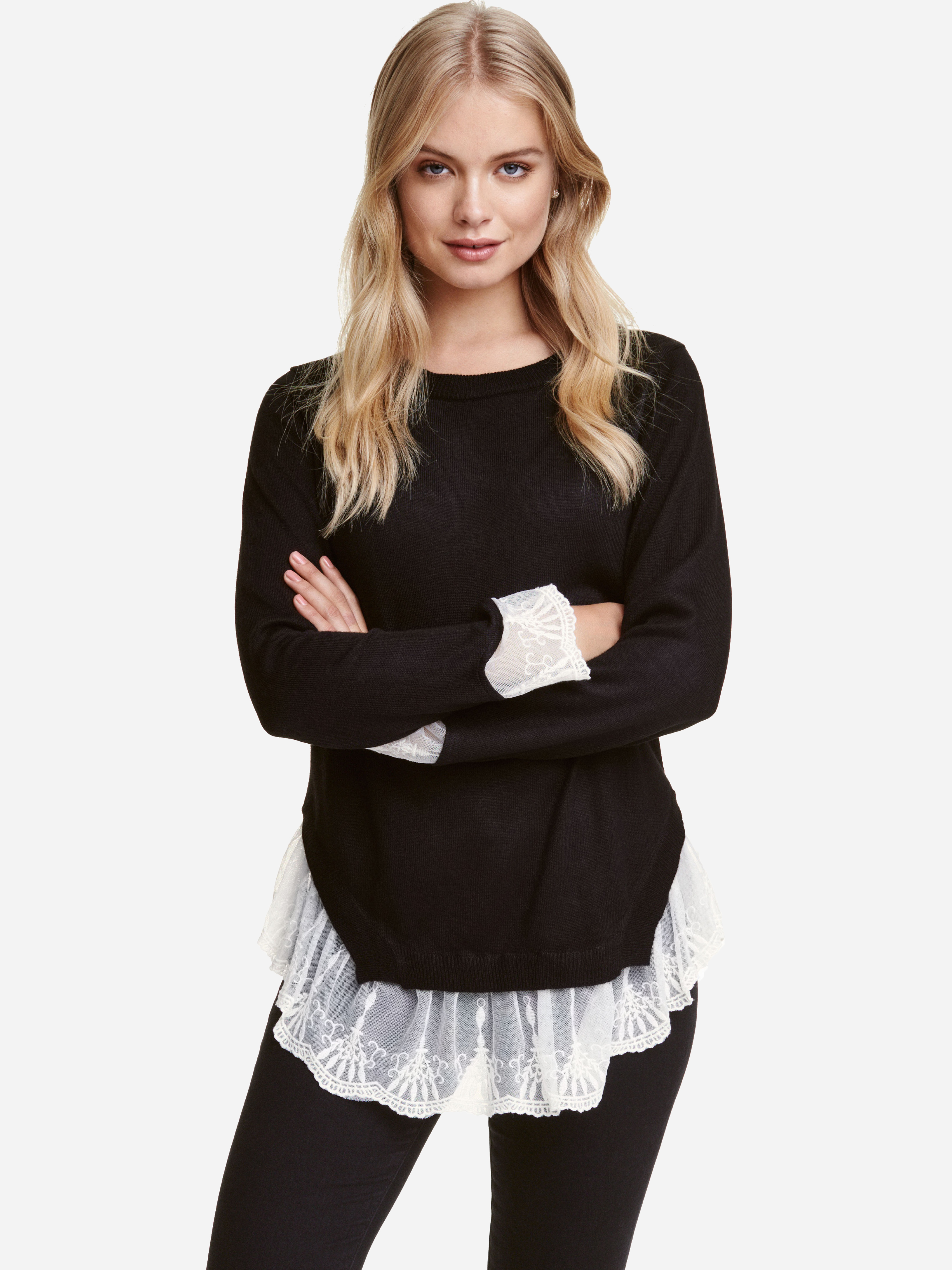 

Джемпер H&M 4245116-ABOU XS Черный с белым