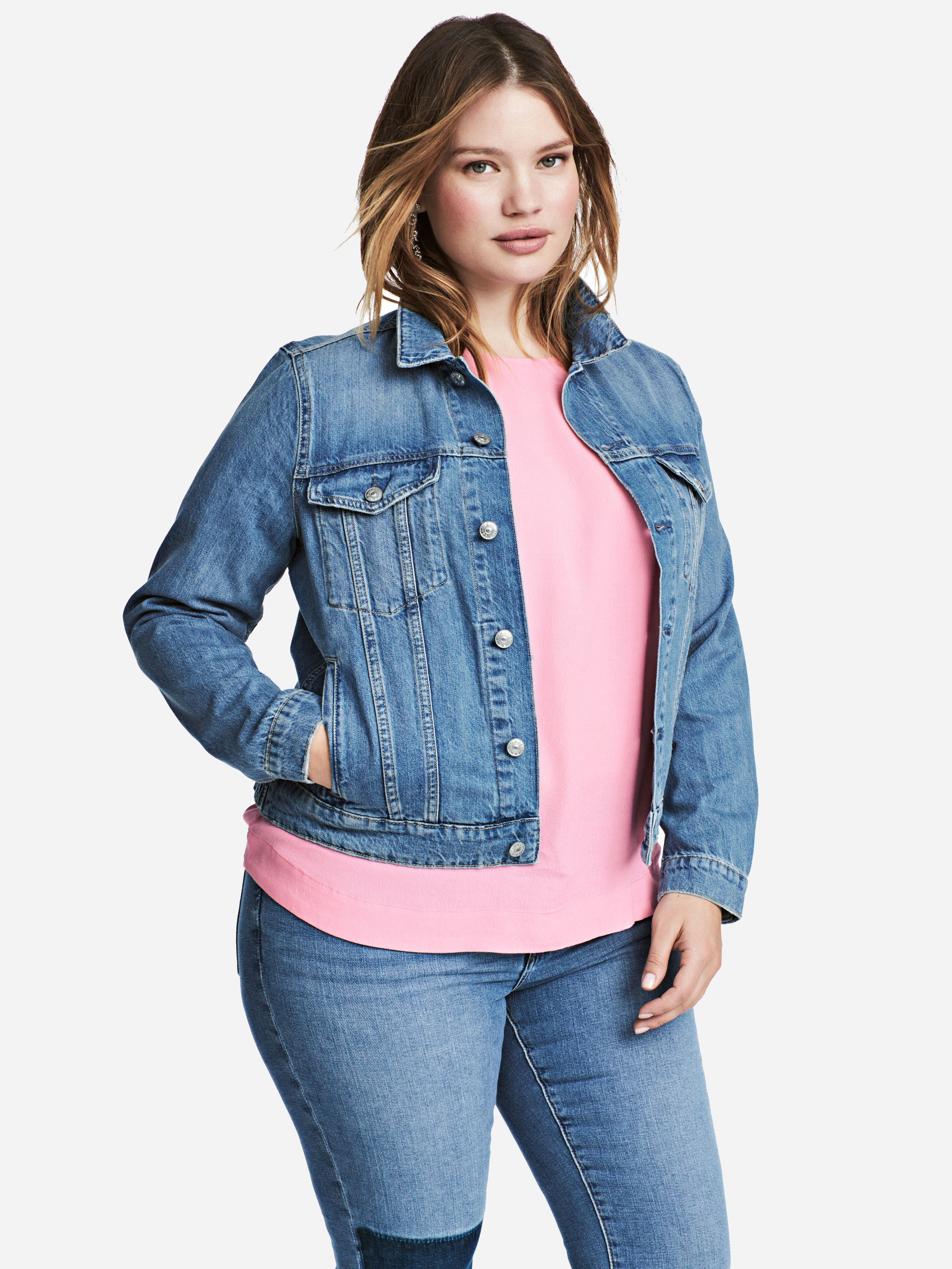 

Джинсовая куртка H&M 4555755-ACXD 48 Синяя