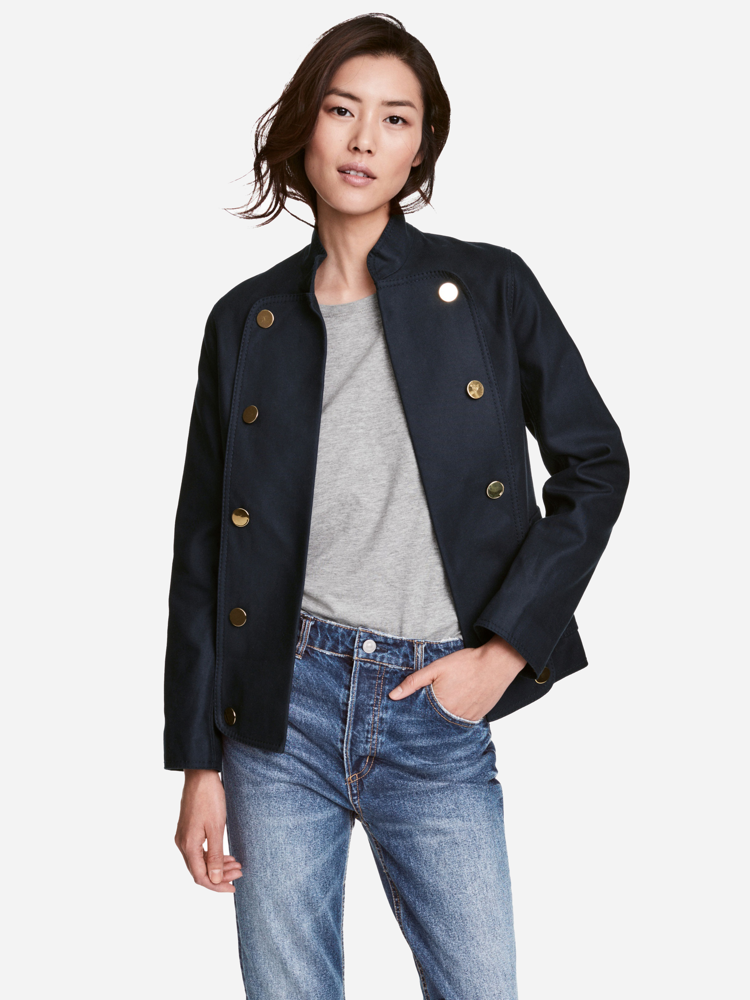 

Жакет H&M 5041065-AAQJ 44 Темно-синий