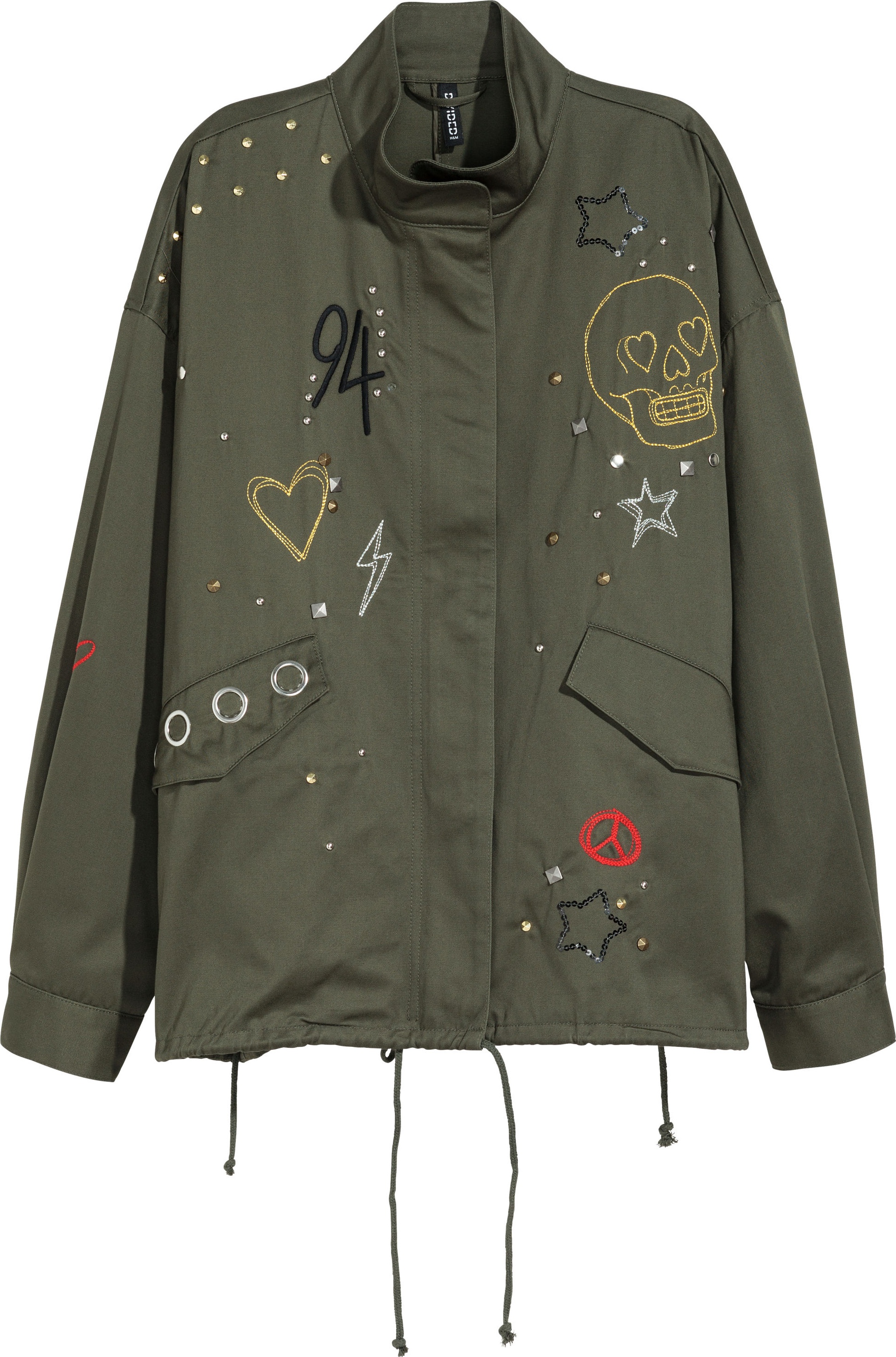

Ветровка H&M 5093066-AAEQ 44 Болотная