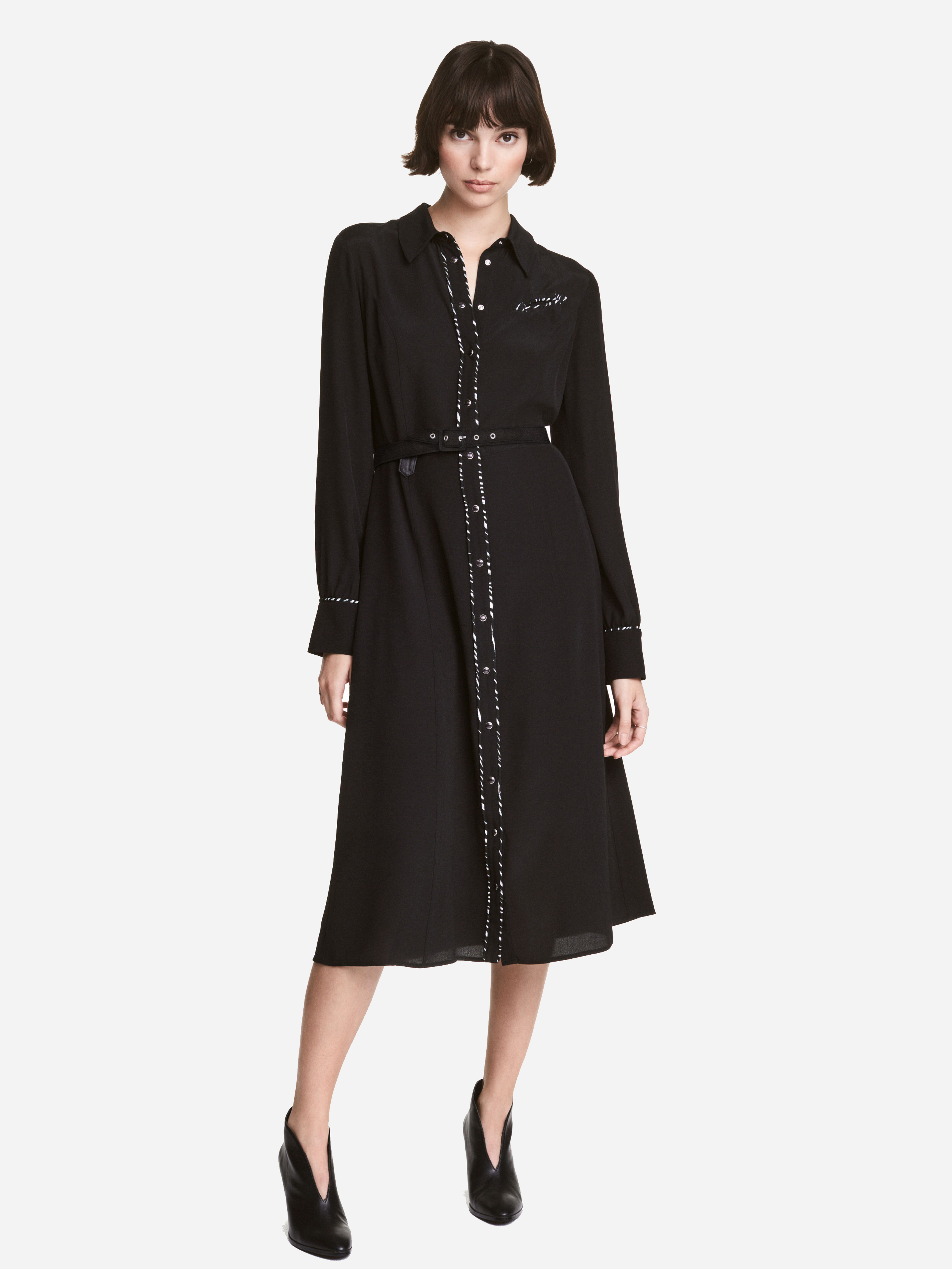 

Платье H&M 4934615-ACRV 32 Черное с белым