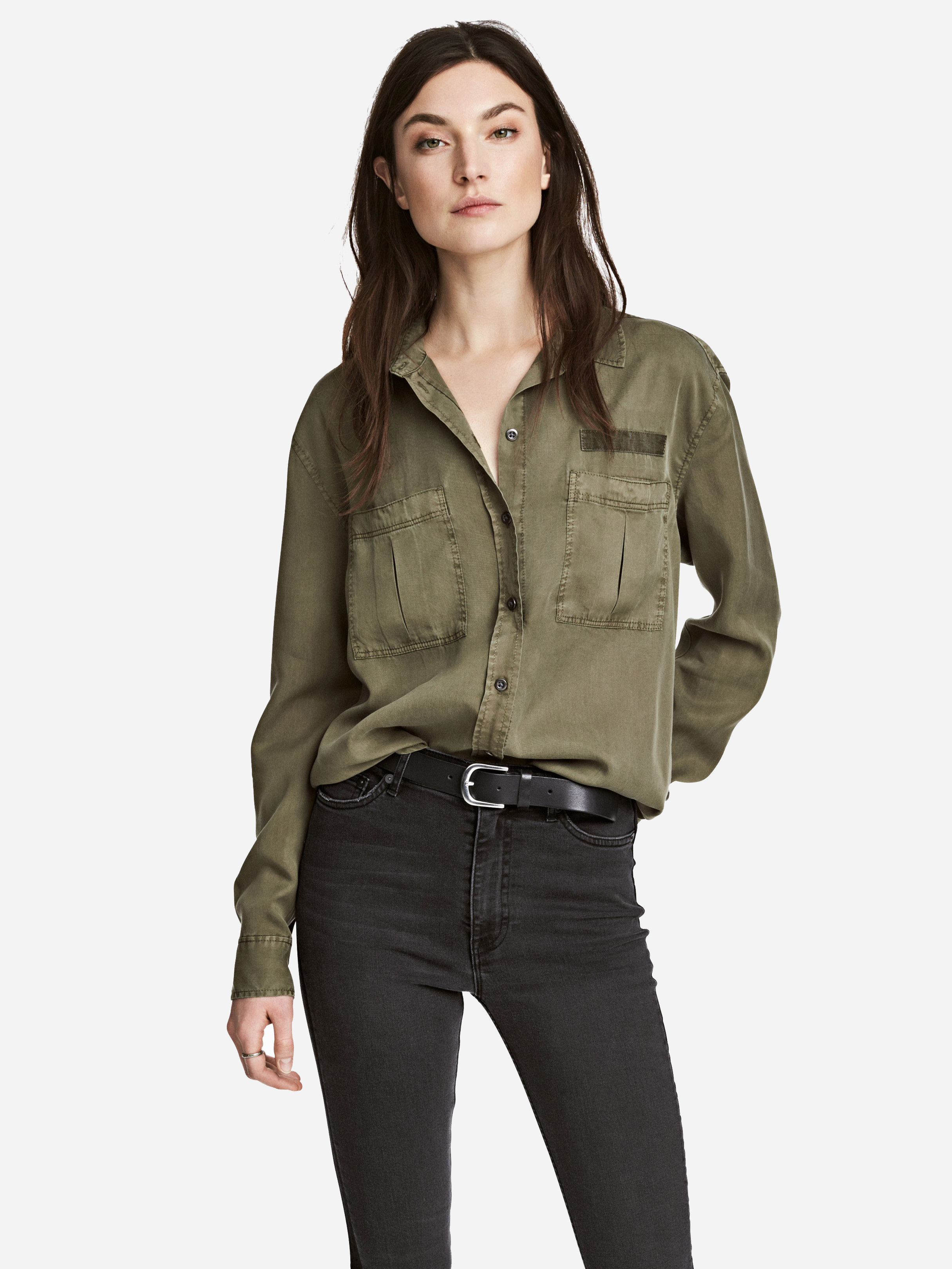

Рубашка H&M 4801445-ACYC 38 Хаки