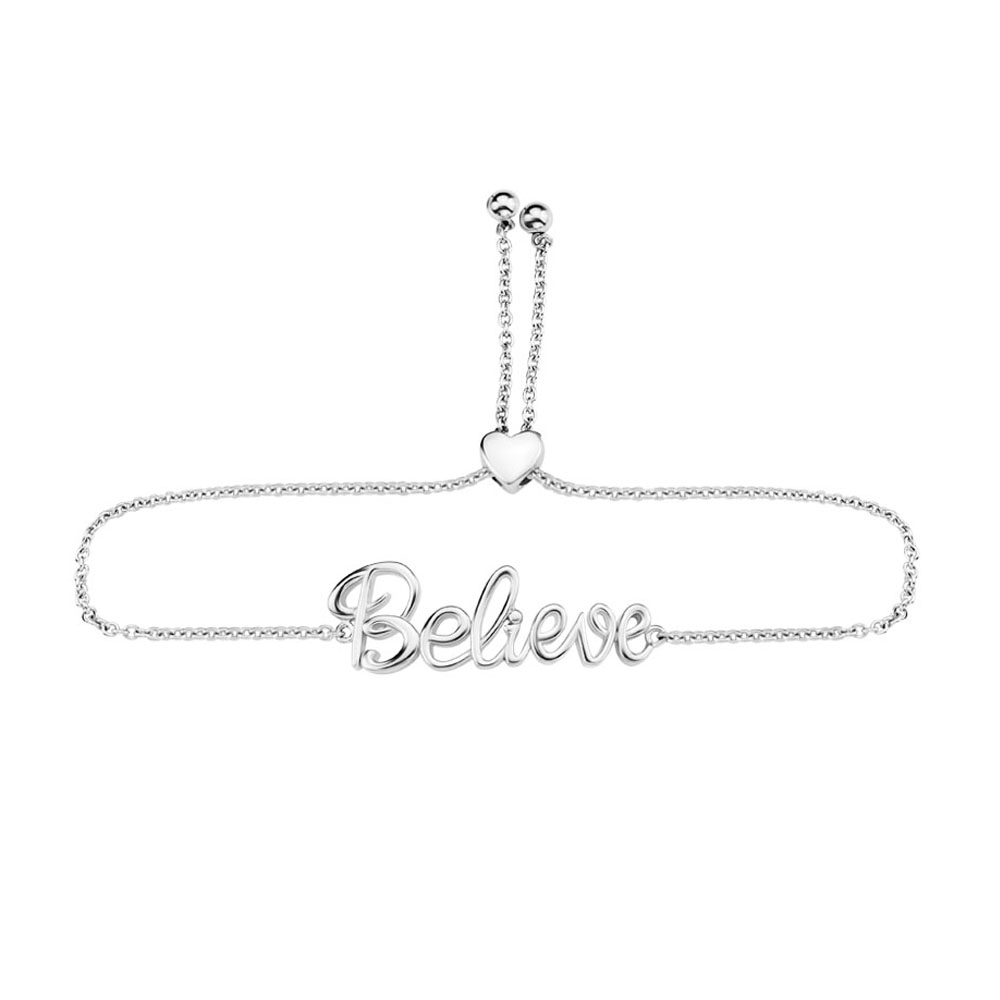 

Серебряный браслет с подвеской Believe 000140396 б/р размера
