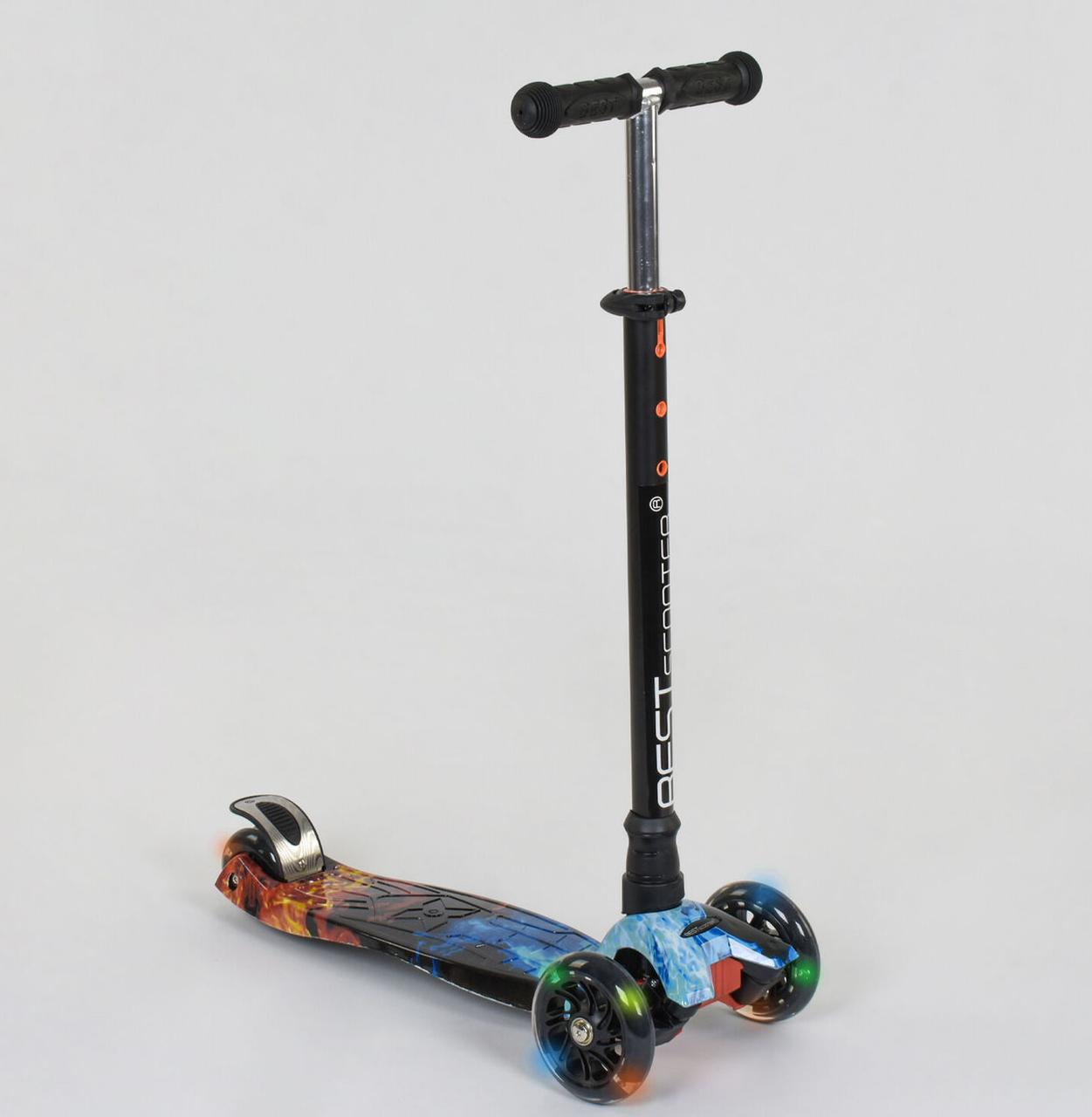

Самокат Scooter Best Maxi АБСТРАКЦИЯ (с регулировкой ручки и светящимися колесами) арт. 1314 (24665)
