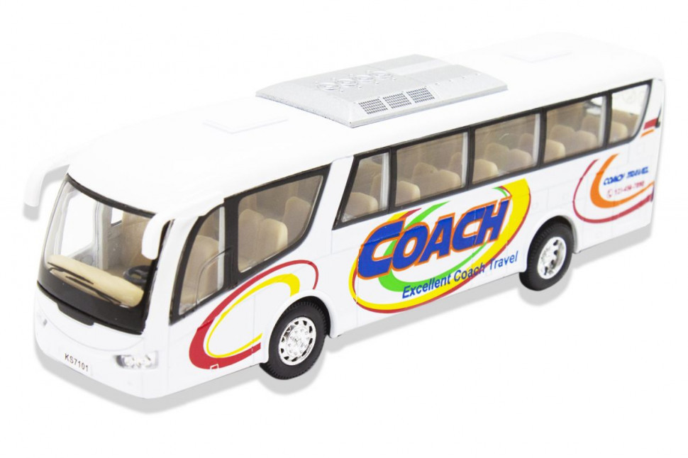 

Железная машинка Автобус KS7101 (Белый)