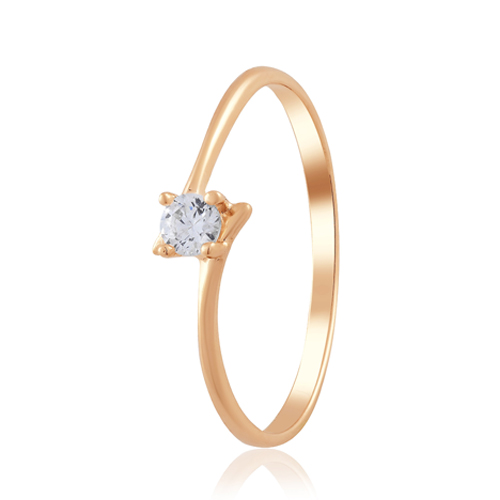 

Золотое кольцо Эдельвейс с кристаллом Swarovski 000056991 15 размера