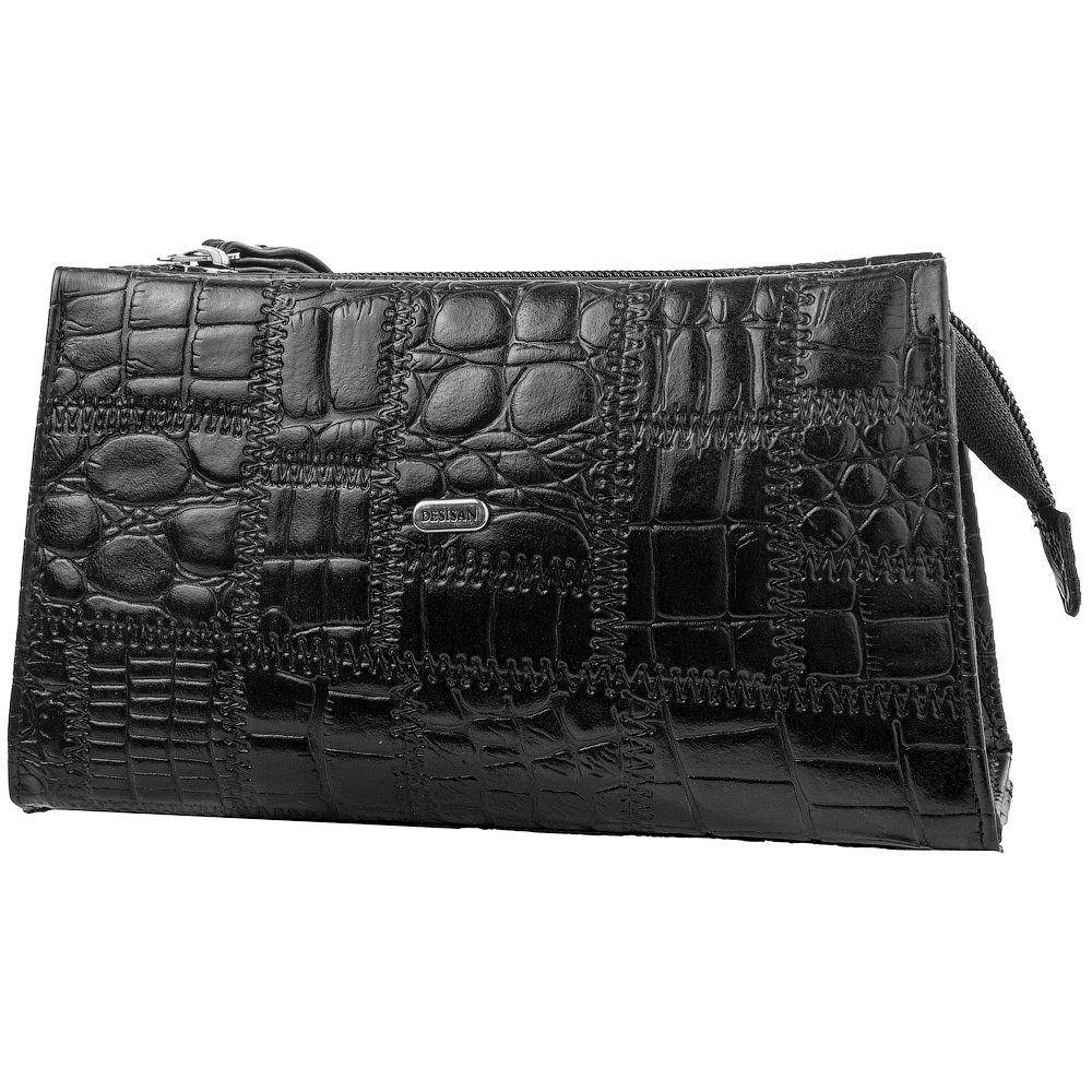 

Косметичка кожаная женская Desisan 19,5х11х5,5 см Черный