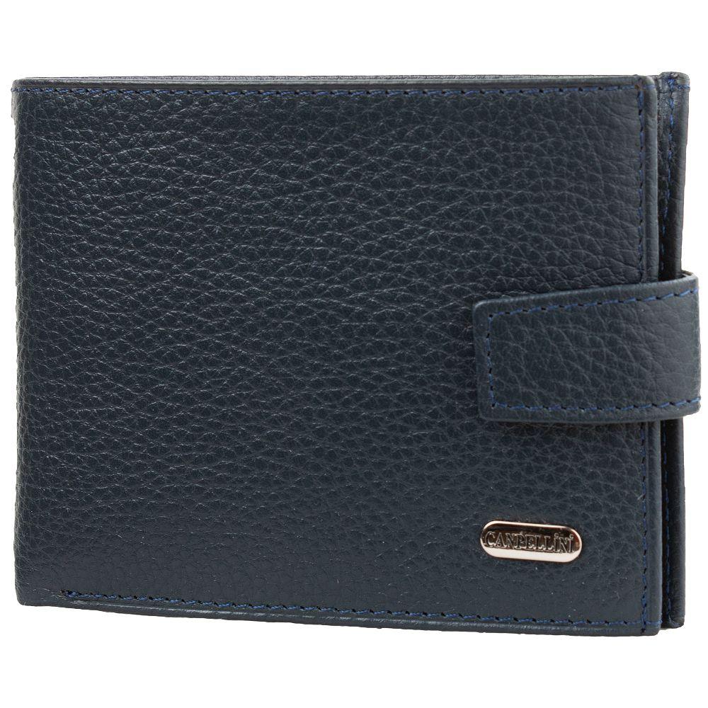 

Кошелек кожаный мужской Canpellini 12х9,5х2,5 см Синий