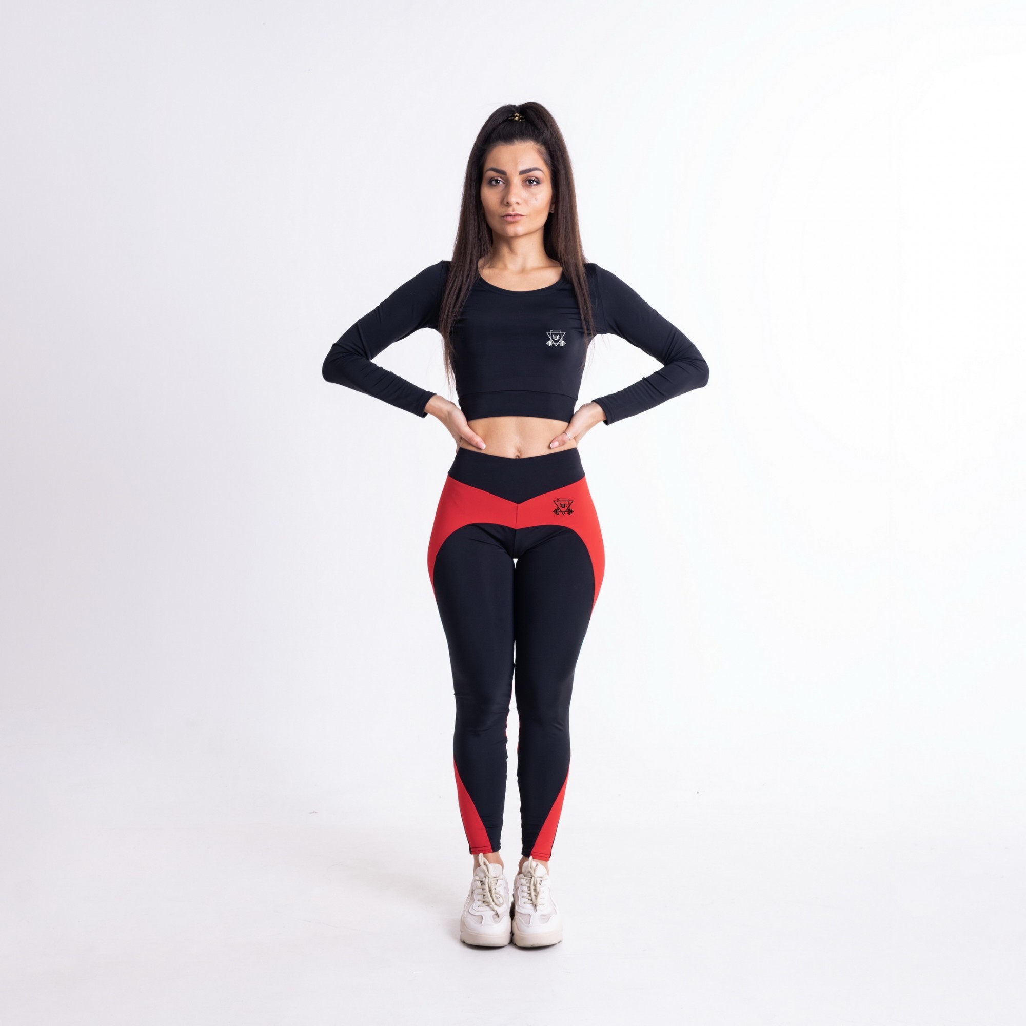 

Спортивные женские леггинсы Сердечко FitU S Разноцветный