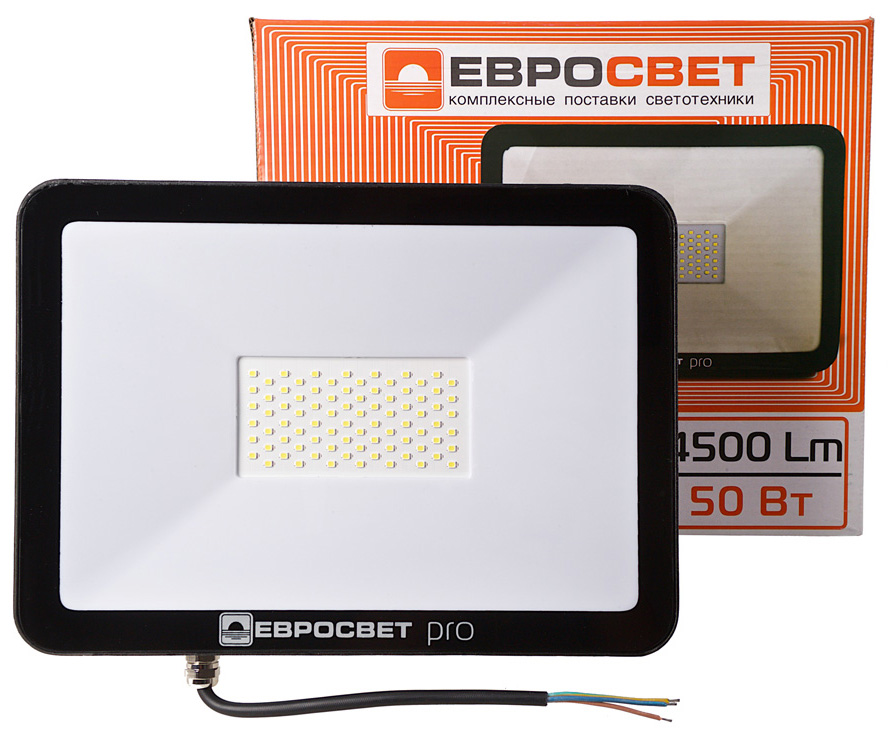

Прожектор светодиодный ЕВРОСВЕТ 50Вт EV-50-504 PRO-XL 6400К (40528)