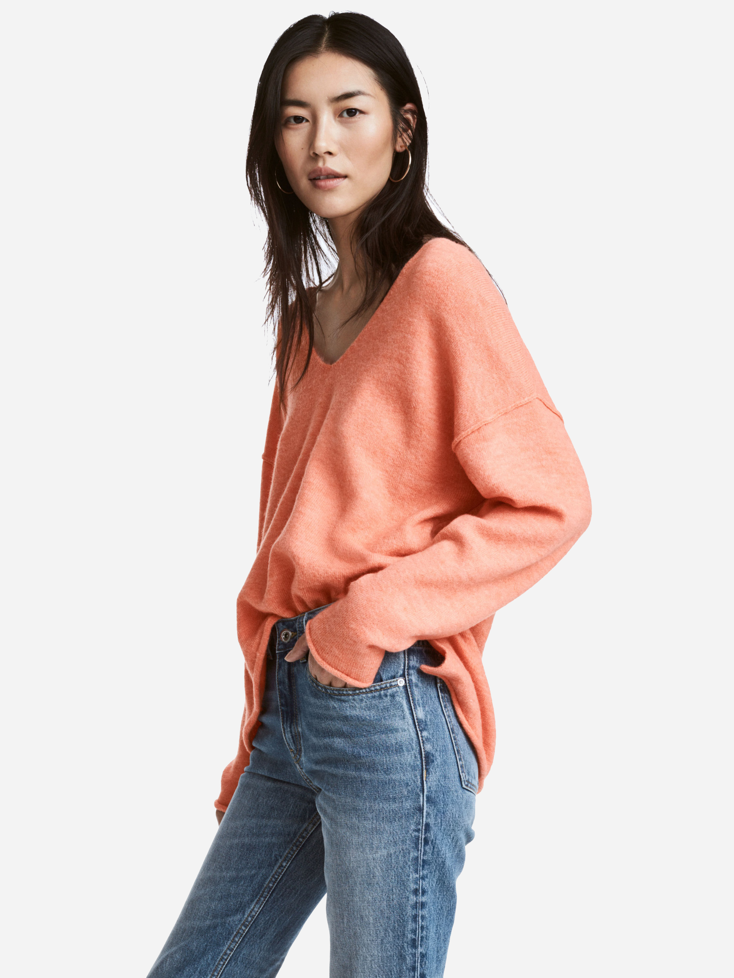 

Пуловер H&M 5198476-ACVZ M Персиковый