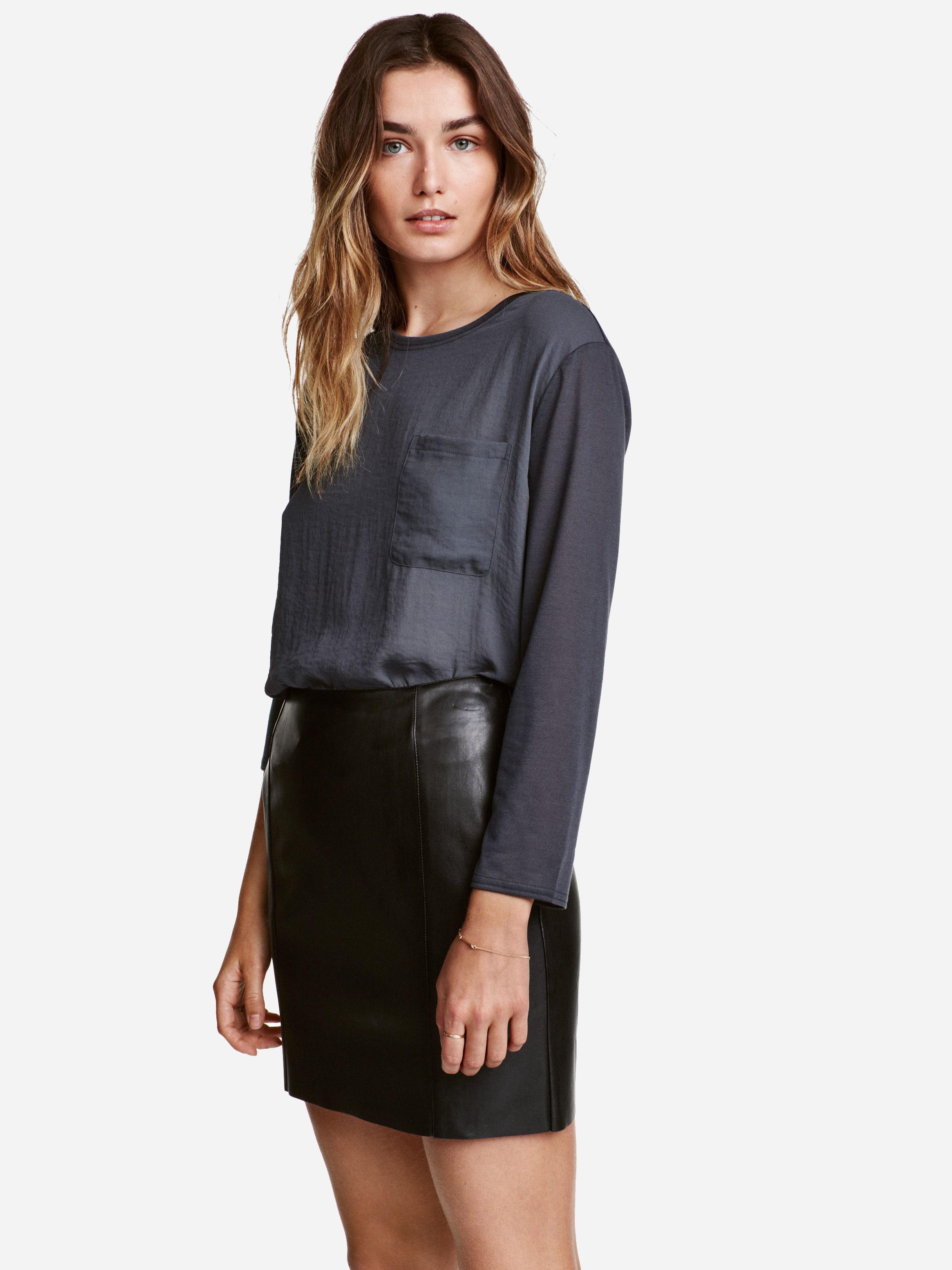 

Лонгслив H&M 4578515-ACXW S Темно-серый