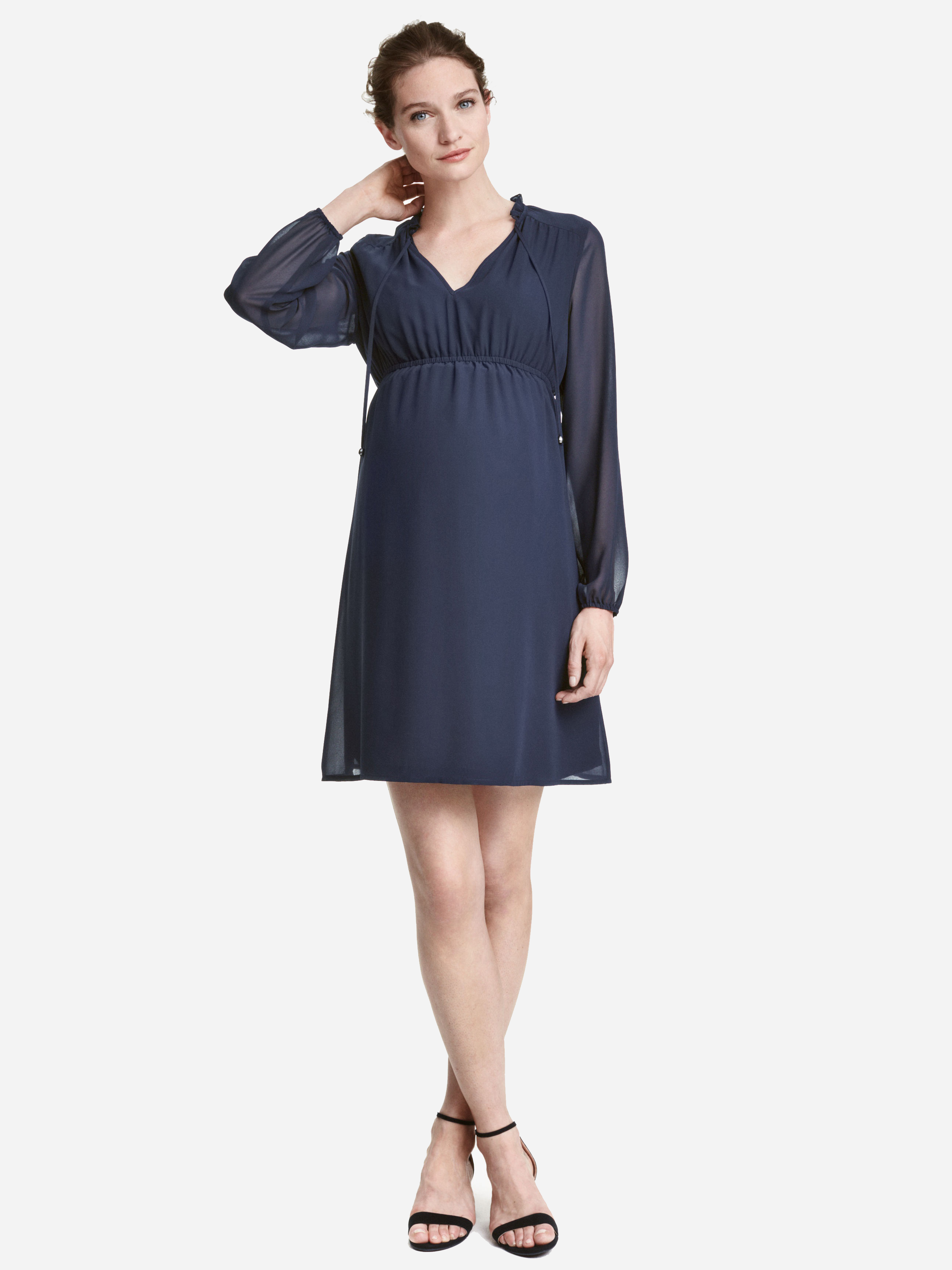 

Платье для беременных H&M 4325324-AAQJ XS Темно-синее