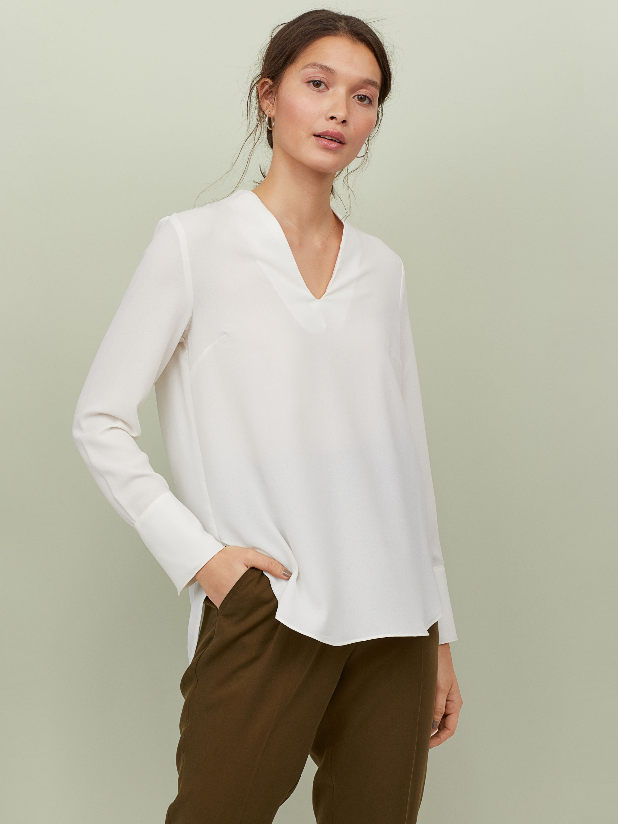 

Блузка H&M 6803748-ACTS 34 Белая