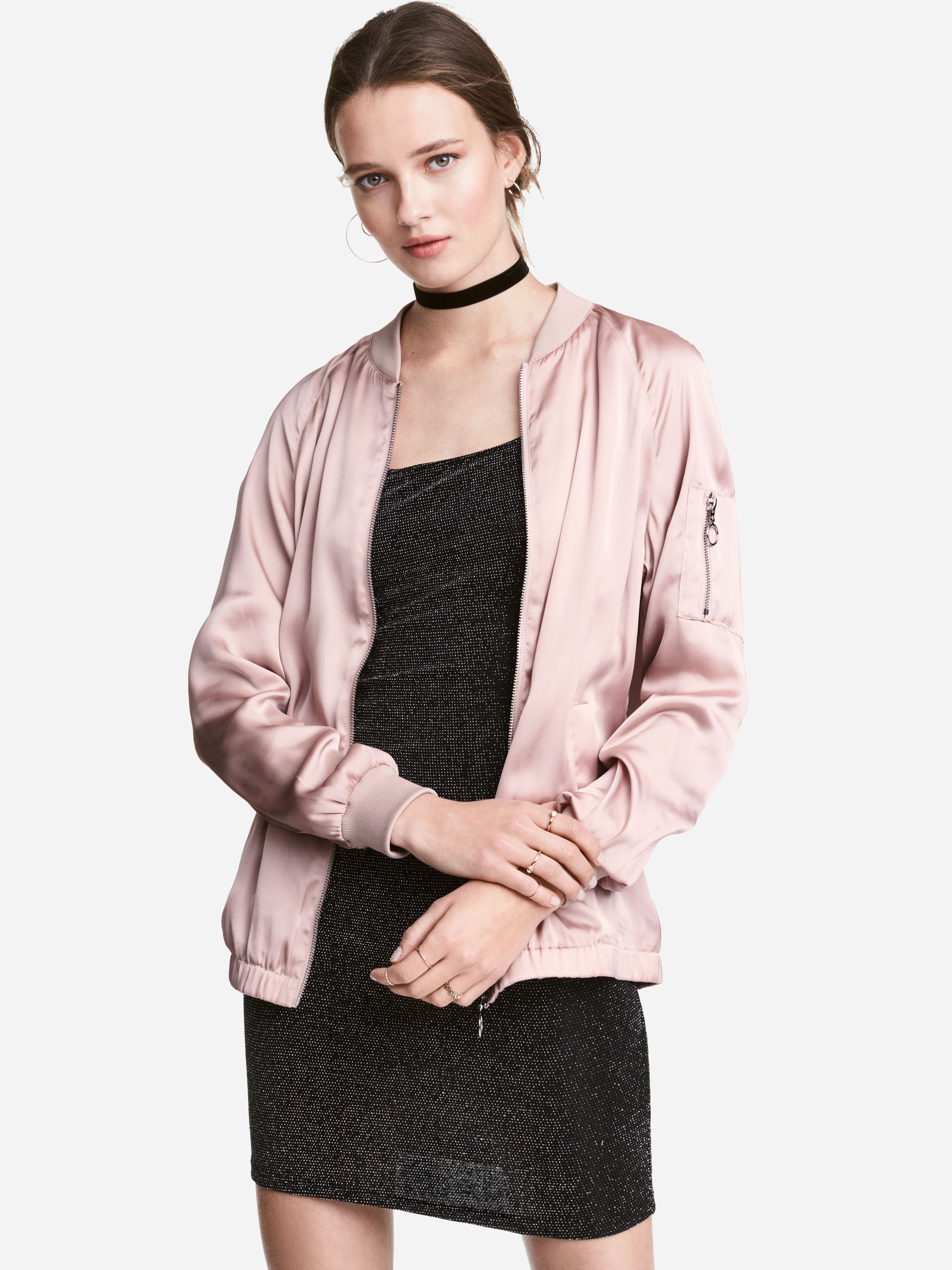 

Бомбер H&M 4277254-ACWG 36 Розовый