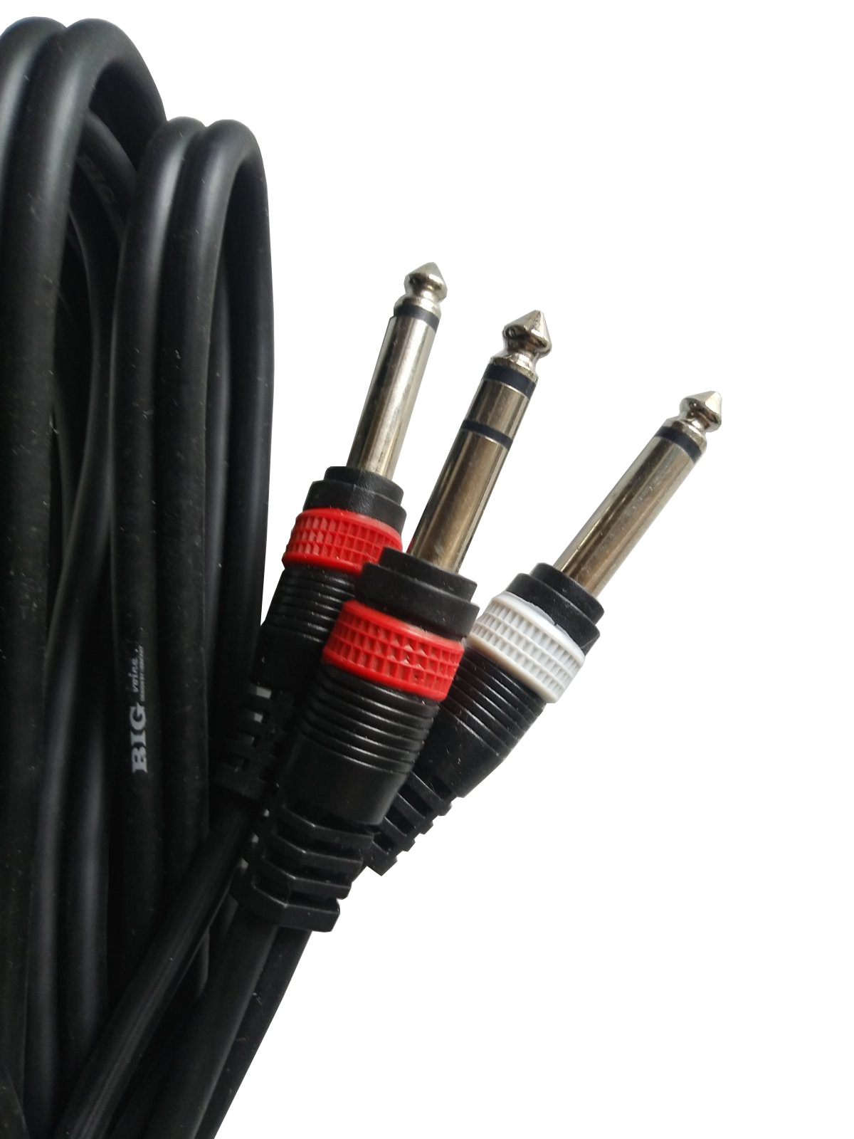

Готовый аудио кабель Jack 6,3 stereo — 2xJack 6,3 mono BIG YC004 10м
