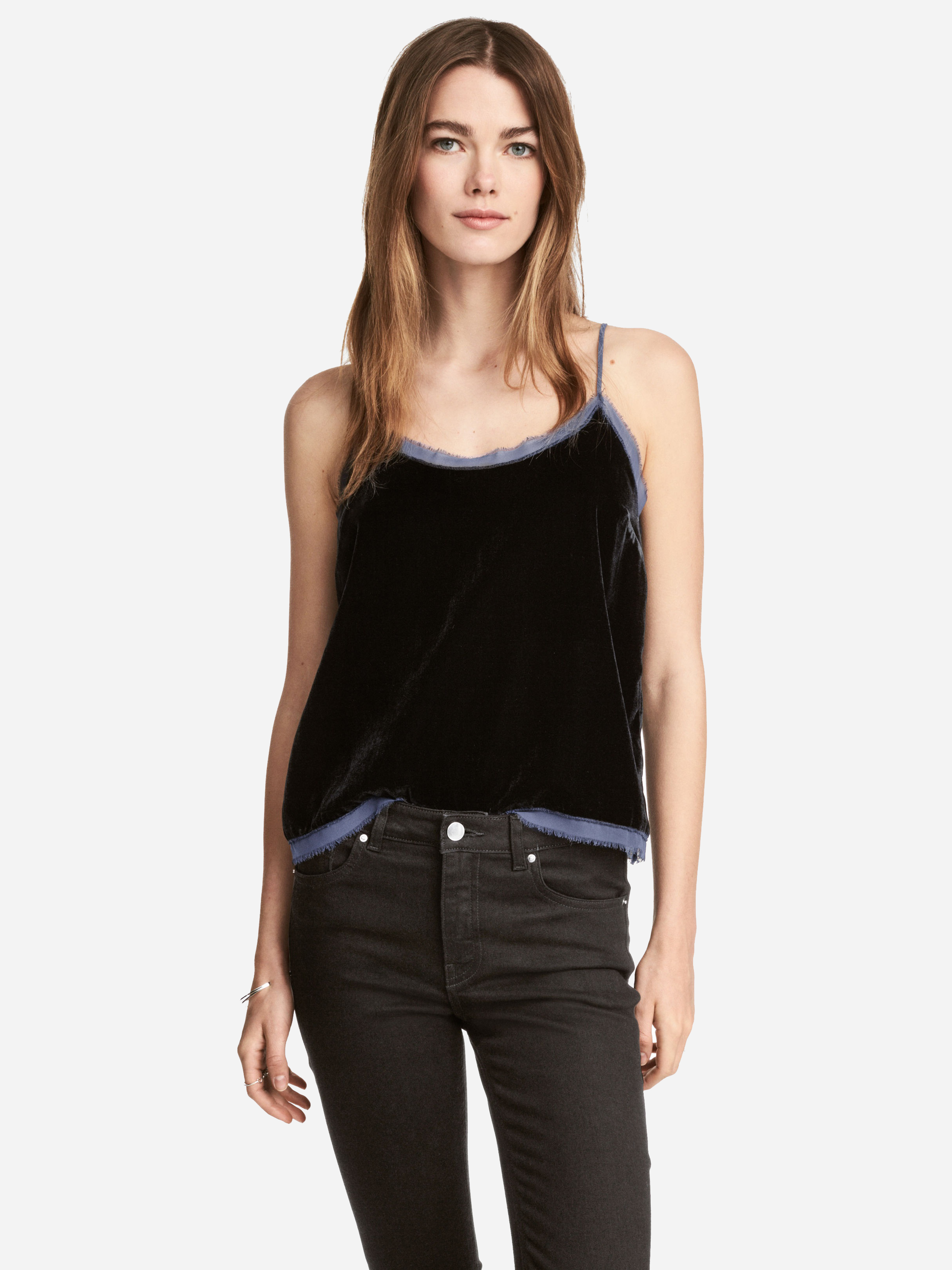 

Топ H&M 5030335-AAQJ 42 Темно-синий