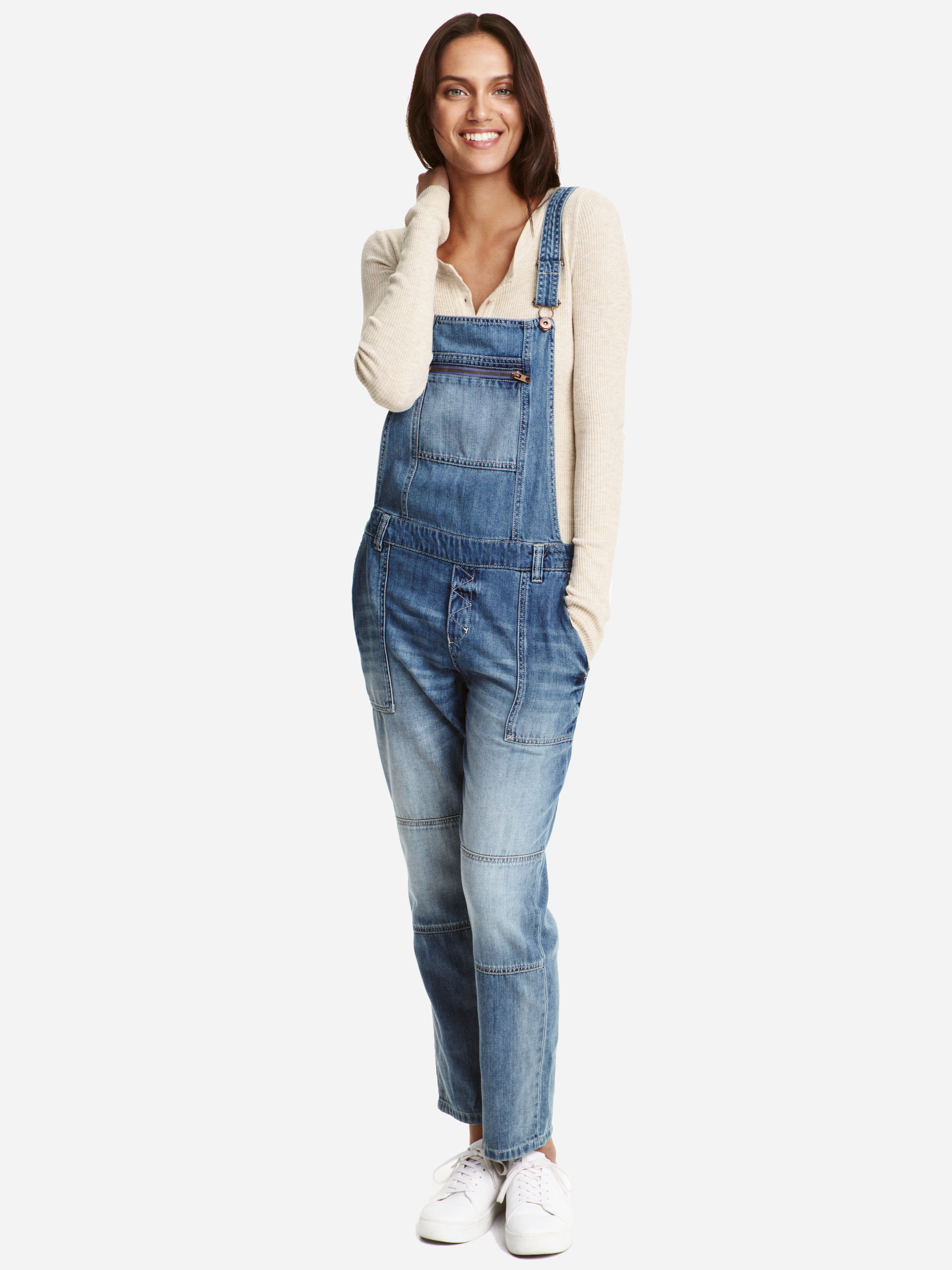 

Джинсовый полукомбинезон H&M 4273594-ACXD M Синий
