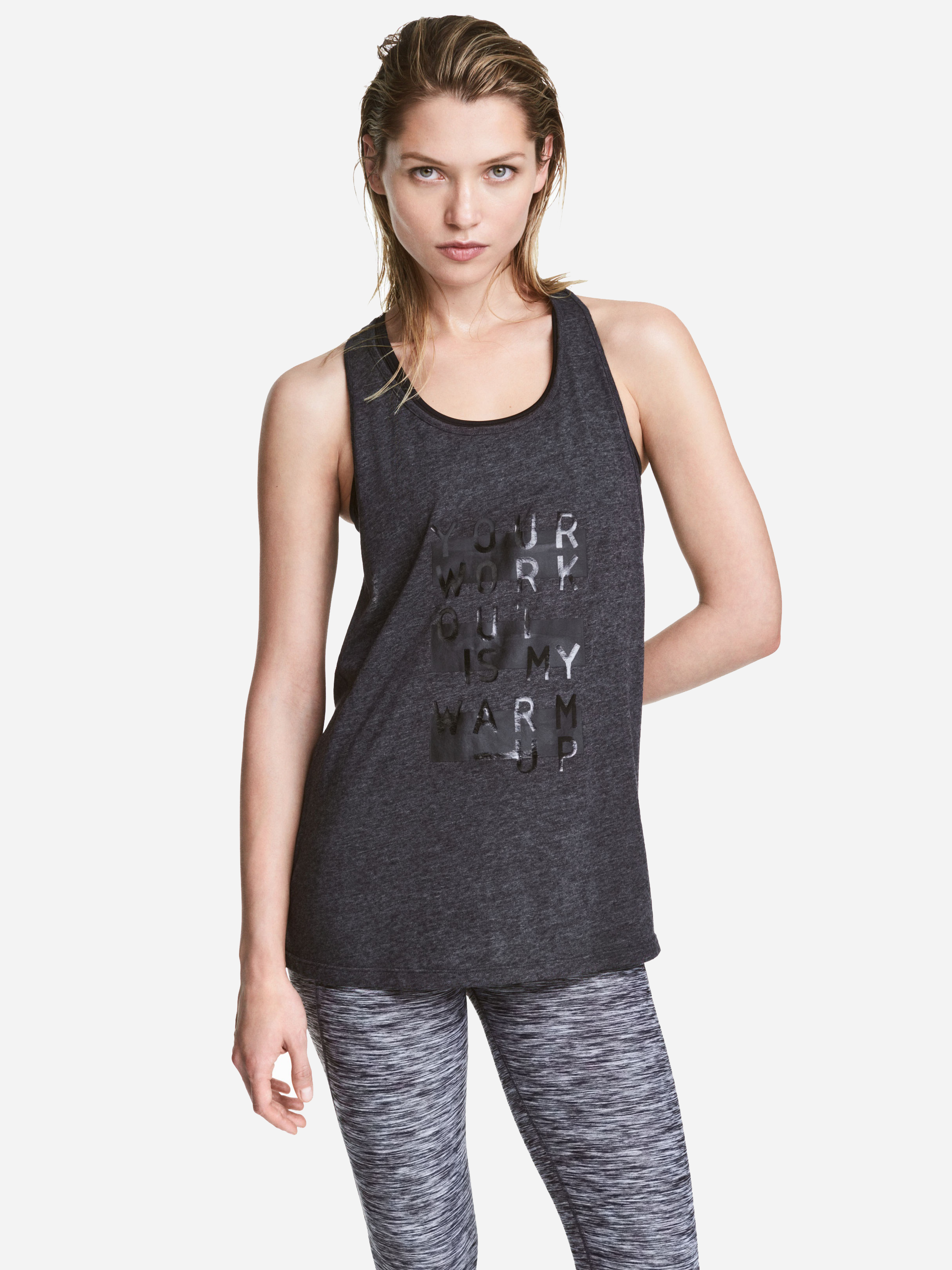 

Спортивная майка H&M 4541615-AARA L Темно-серая