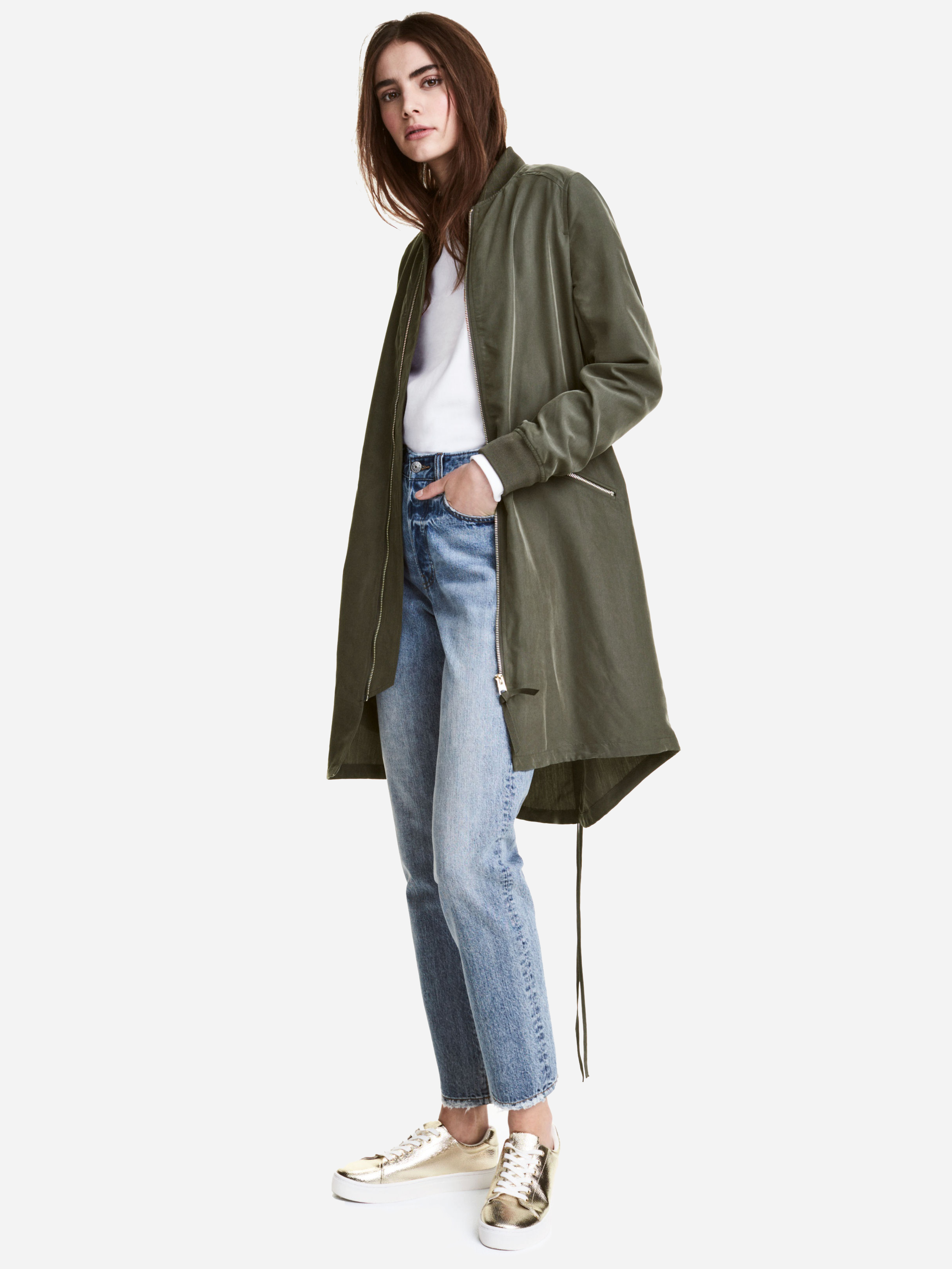 

Бомбер H&M 4617375-ACYC 40 Хаки
