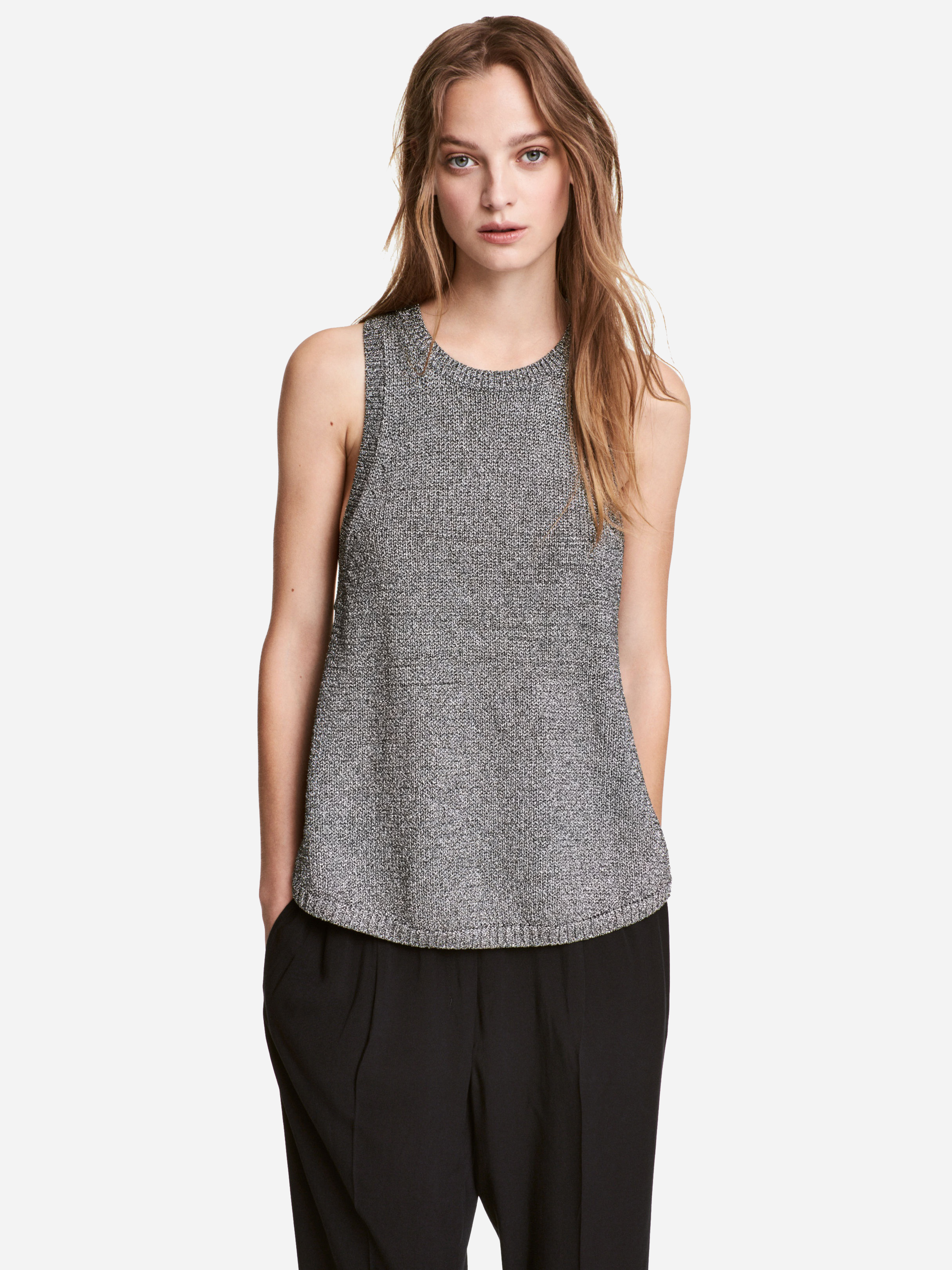 

Майка H&M 5401026-ACXA  Серебристая, Майка H&M 5401026-ACXA S Серебристая