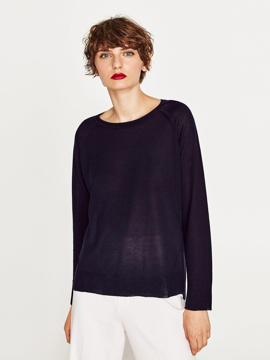 

Джемпер Zara 1509-004-401-AAQJ S Темно-синий