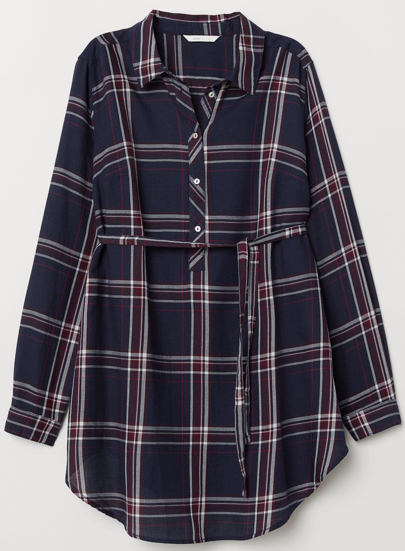 

Рубашка для беременных H&M 5615428-AEIB XXL Темно-синяя с бордовым и белым