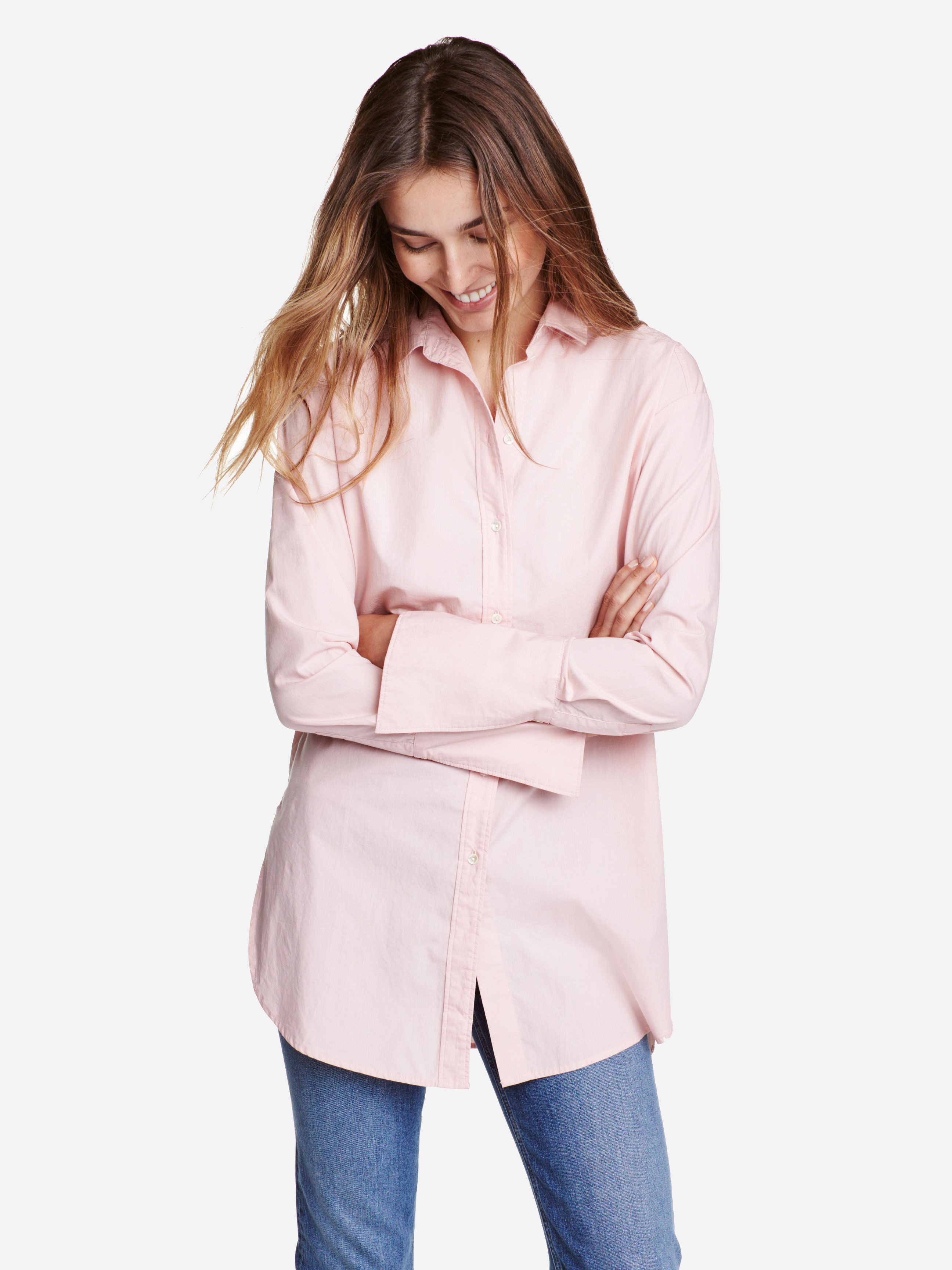 

Рубашка H&M 4009364-ACWG 38 Розовая