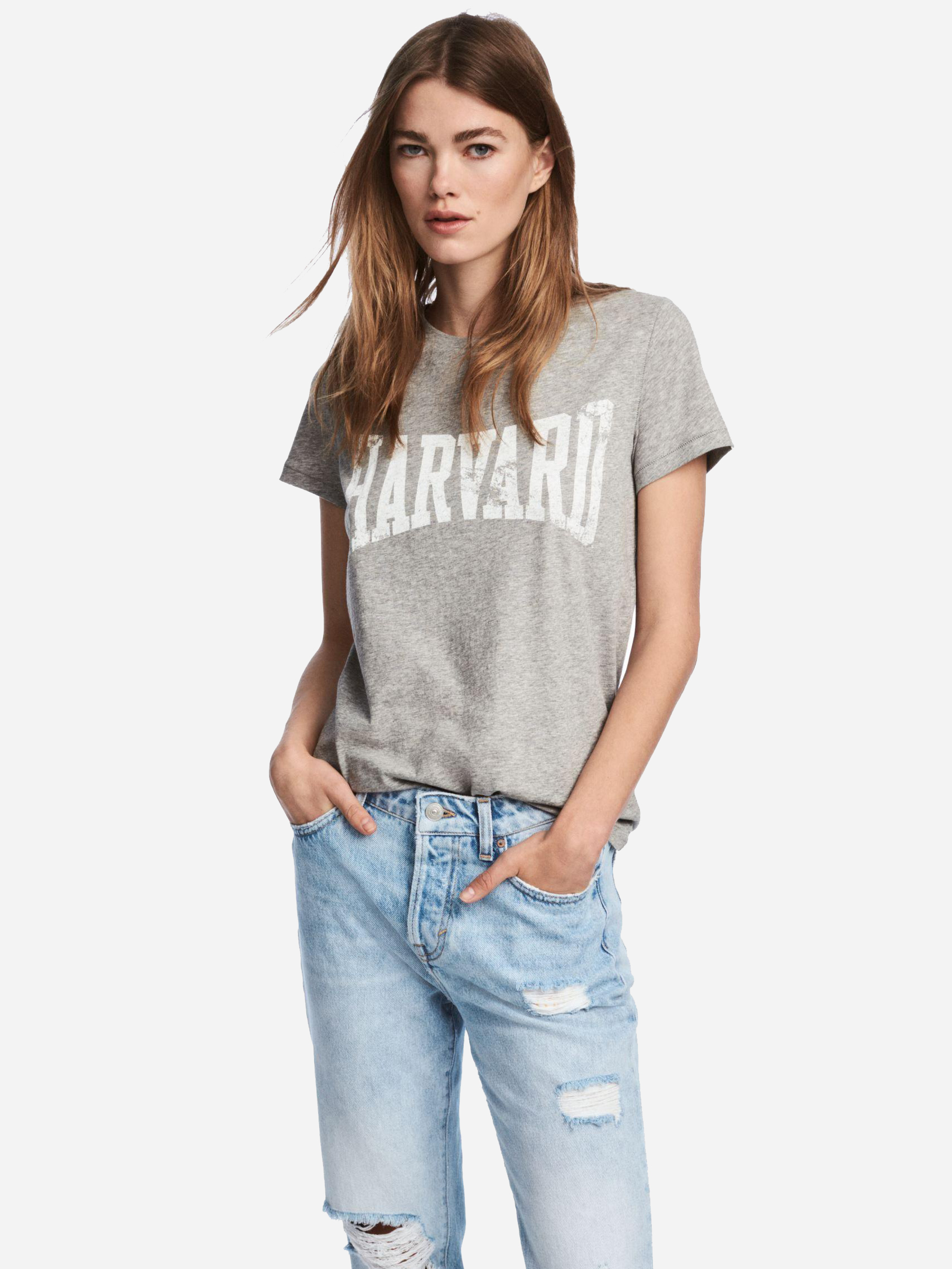 

Футболка H&M 5488556-ABYS M Серая с серебристым