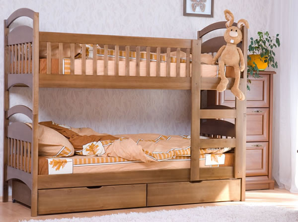

Двухярусная кровать Dreamwood Арина, цвет орех, массив Ольха