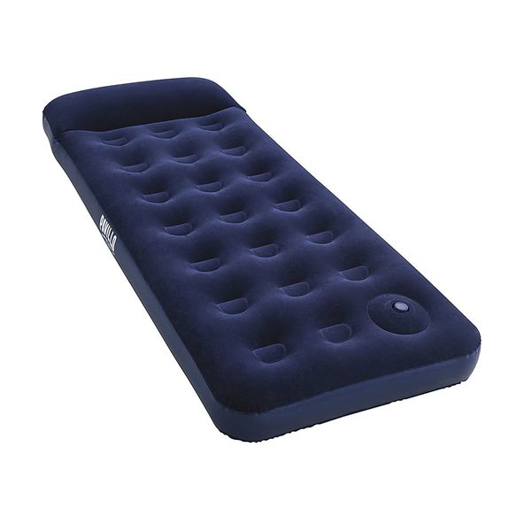 

Односпальный надувной матрас Bestway 67223 (185x76x28 см) Easy Inflate Flocked Airbed + встроенный ножной насос