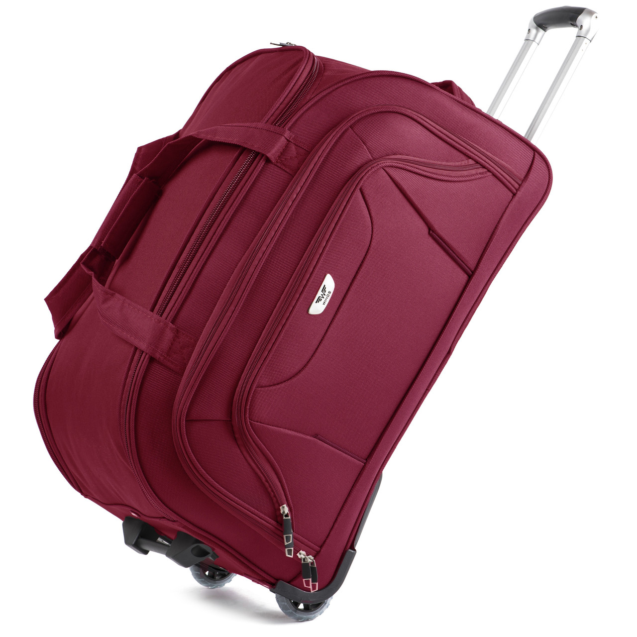 

Дорожная сумка на колесах Wings 1055 Средняя M Бордовая