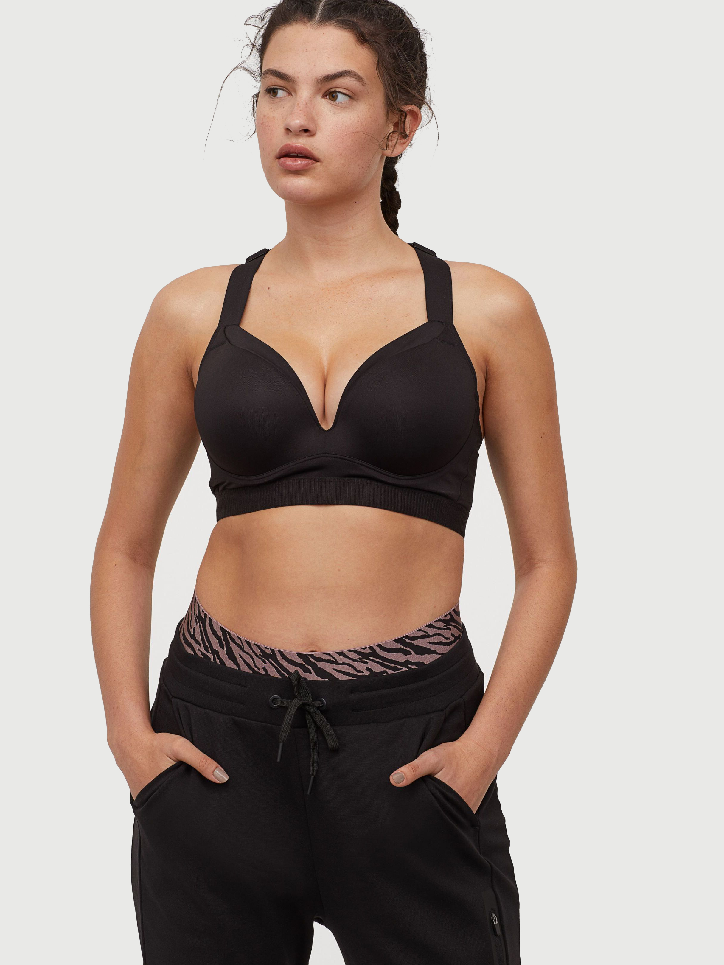 

Спортивный топ H&M Sport 2F7031529 XS Черный