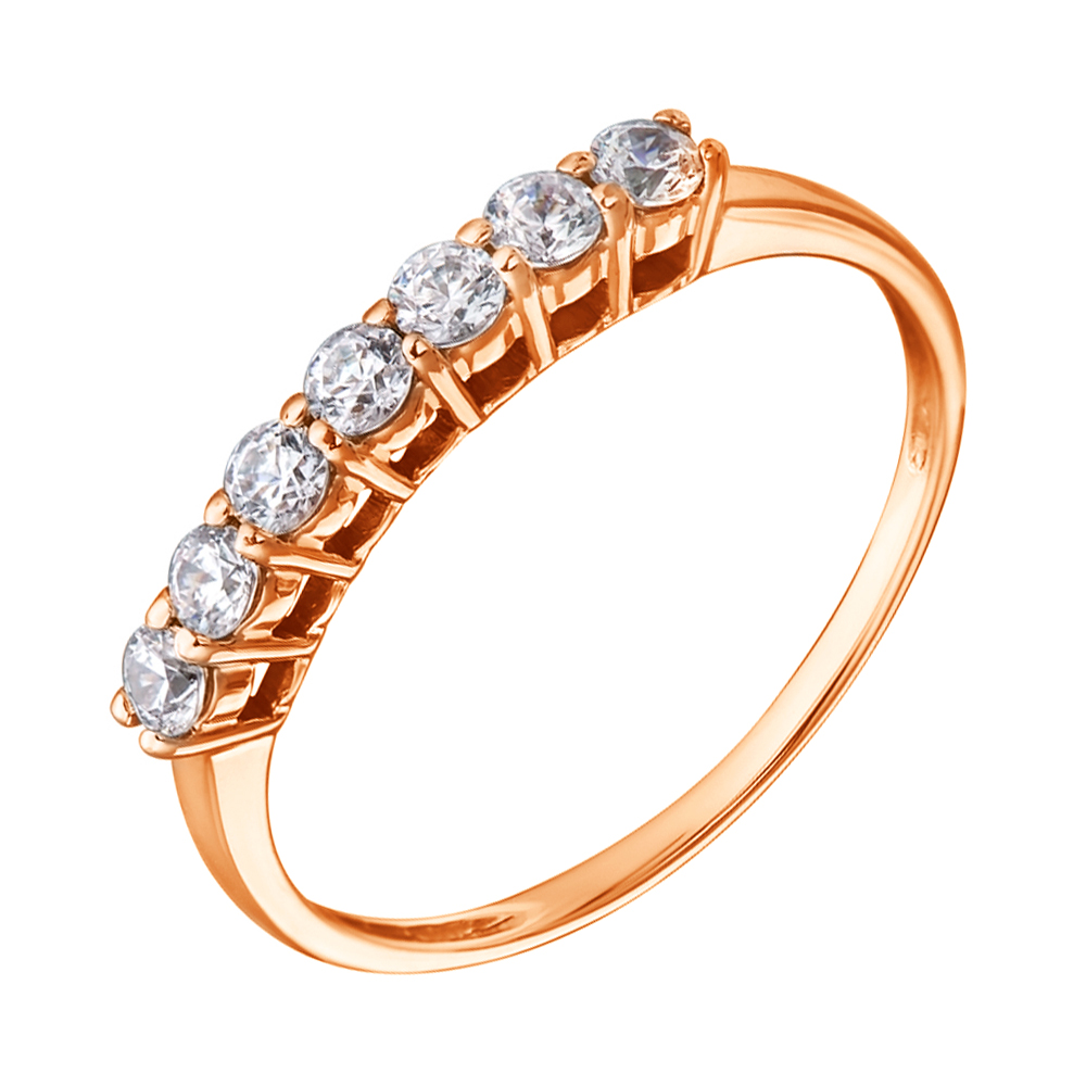 

Кольцо в красном золоте с цирконием Swarovski 000070987 16.5 размера