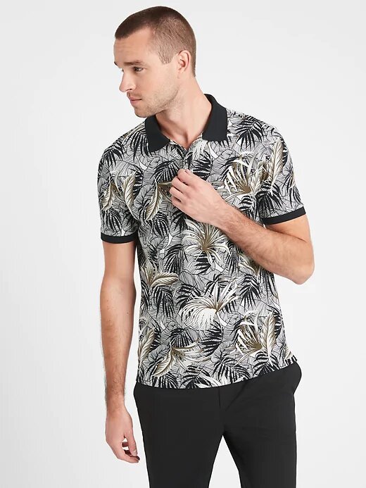 

Футболка поло Banana Republic 6296910020 Palm Leaf XXL Різнокольоровий