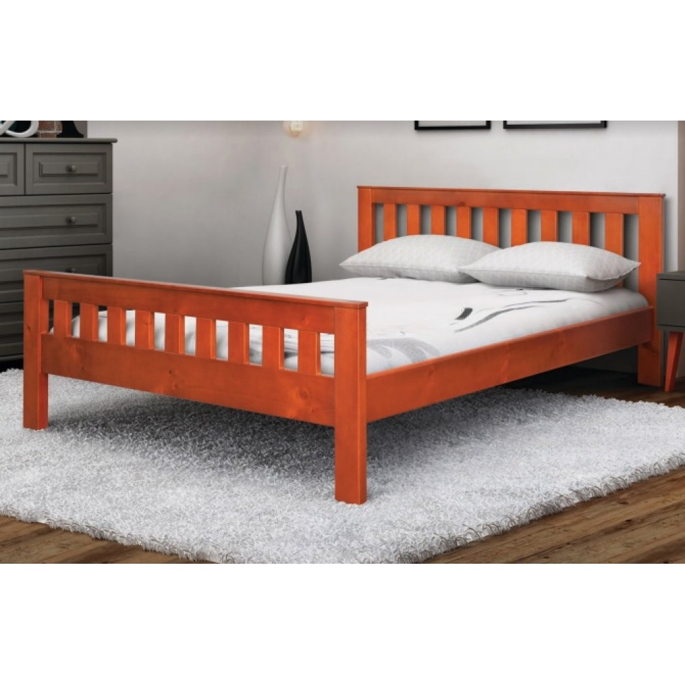 

Кровать деревянная из сосны Вега 160x200 яблоня цвет Stemma