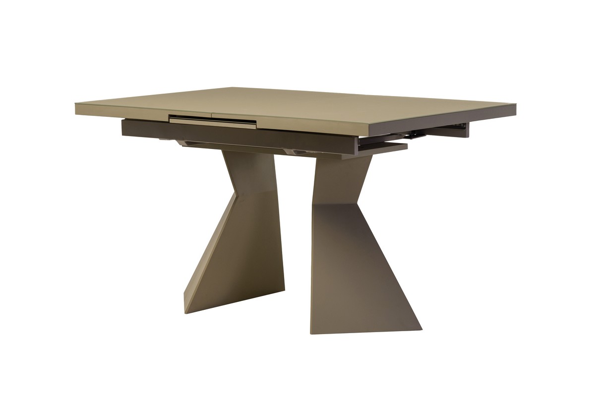 

Раскладной обеденный стол МДФ / матовое стекло TML-545 Vetro Mebel цвет Капучино матовый