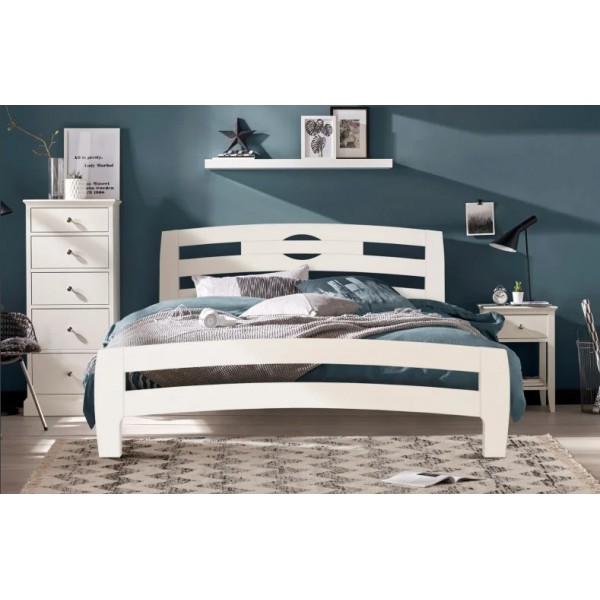

Кровать деревянная из сосны Аспен 160x200 белый цвет Stemma