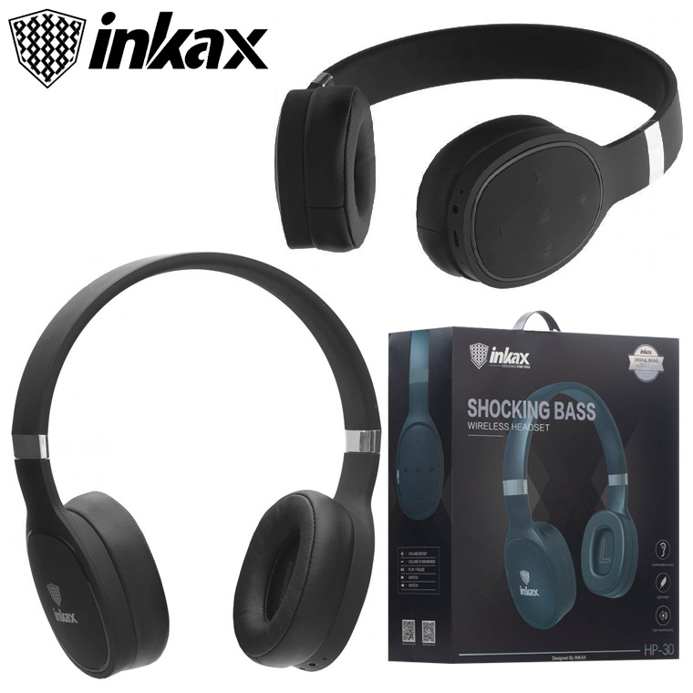 

Bluetooth наушники с микрофоном inkax HP-30 черные