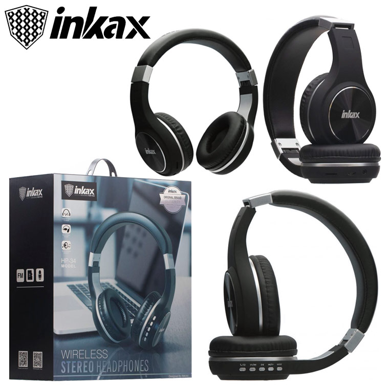 

Bluetooth наушники с микрофоном inkax HP-34 черные