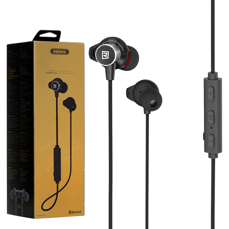 

Bluetooth наушники с микрофоном Remax RB-S7 черные