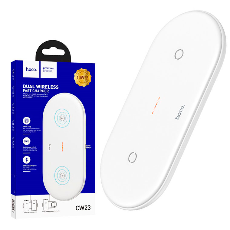 

Беспроводное зарядное устройство Hoco CW23 white