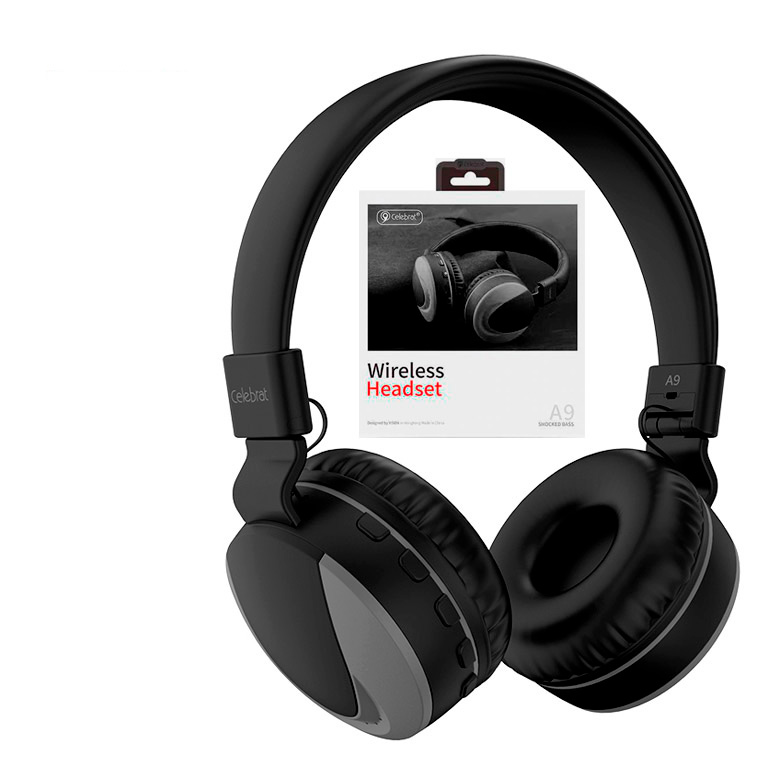 

Bluetooth гарнитура Celebrat A9 черно-серые