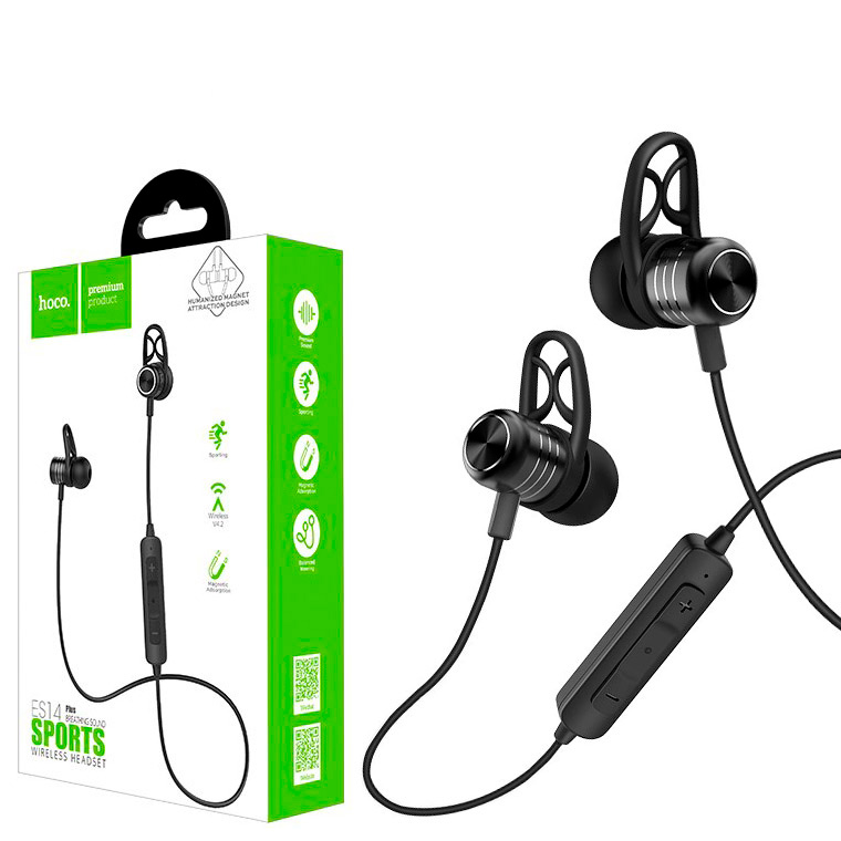 

Bluetooth наушники с микрофоном Hoco ES14 Plus черные
