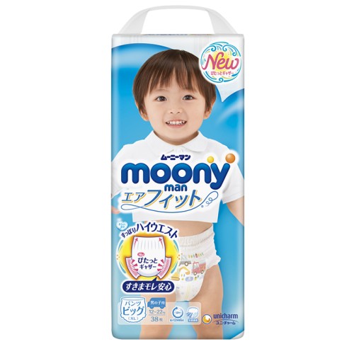 

Трусики Moony Big (12-22кг) 38штук для мальчика